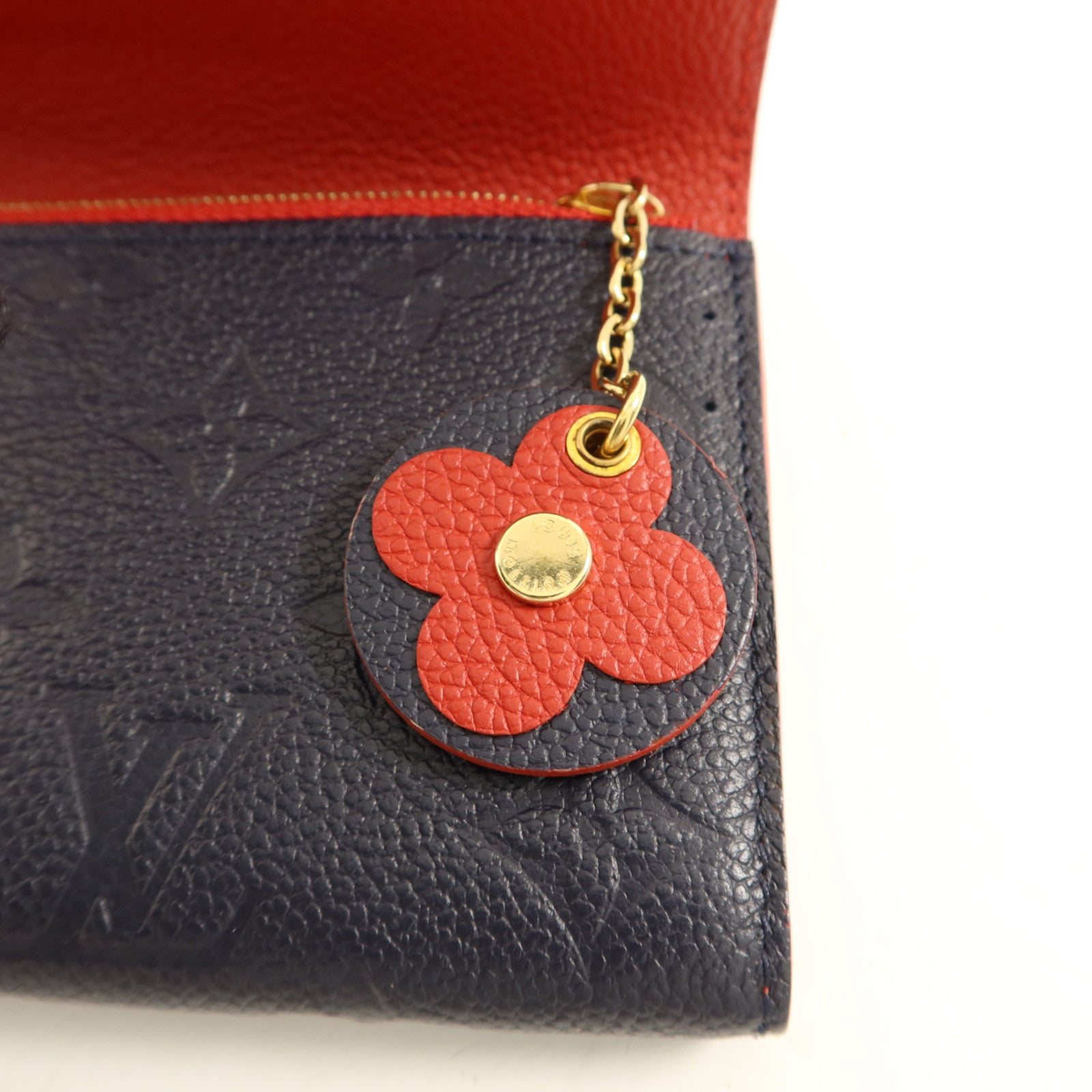 LOUIS VUITTON Monogram Empreinte Blooming Flower Wallet金扣長錢包