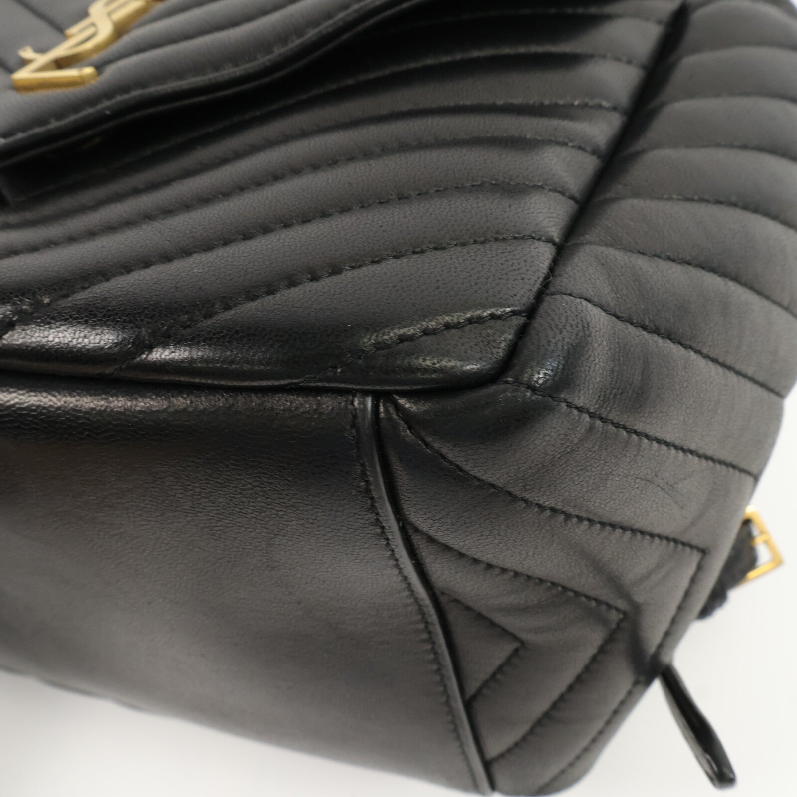 SAINT LAURENT 羊皮皮革Joe Backpack鏈帶背包