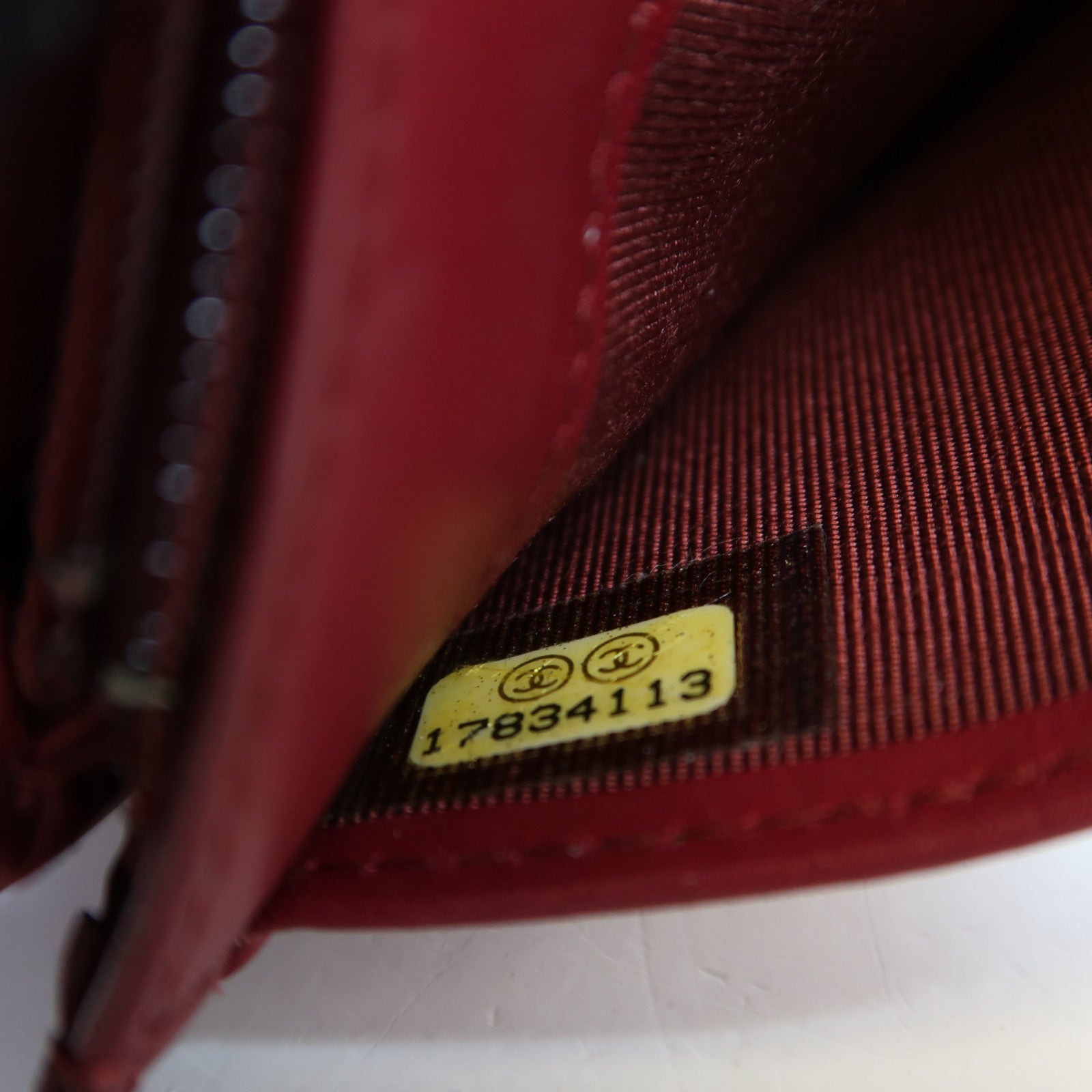 CHANEL 牛皮皮革Long Wallet銀扣銀錢包