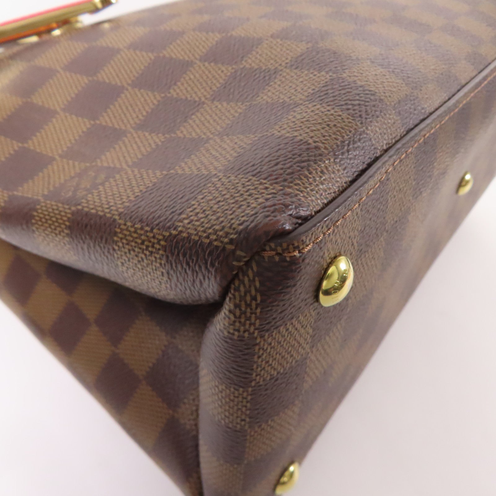 LOUIS VUITTON LV GHW Rivierside 2way Shoulder Bag M40052 Damier Brown/Red