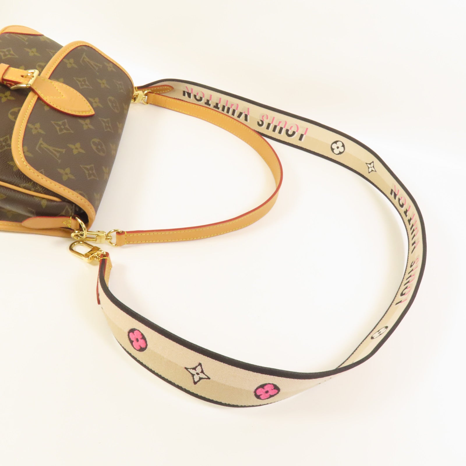 LOUIS VUITTON Monogram Diane金扣手挽肩背兩用袋
