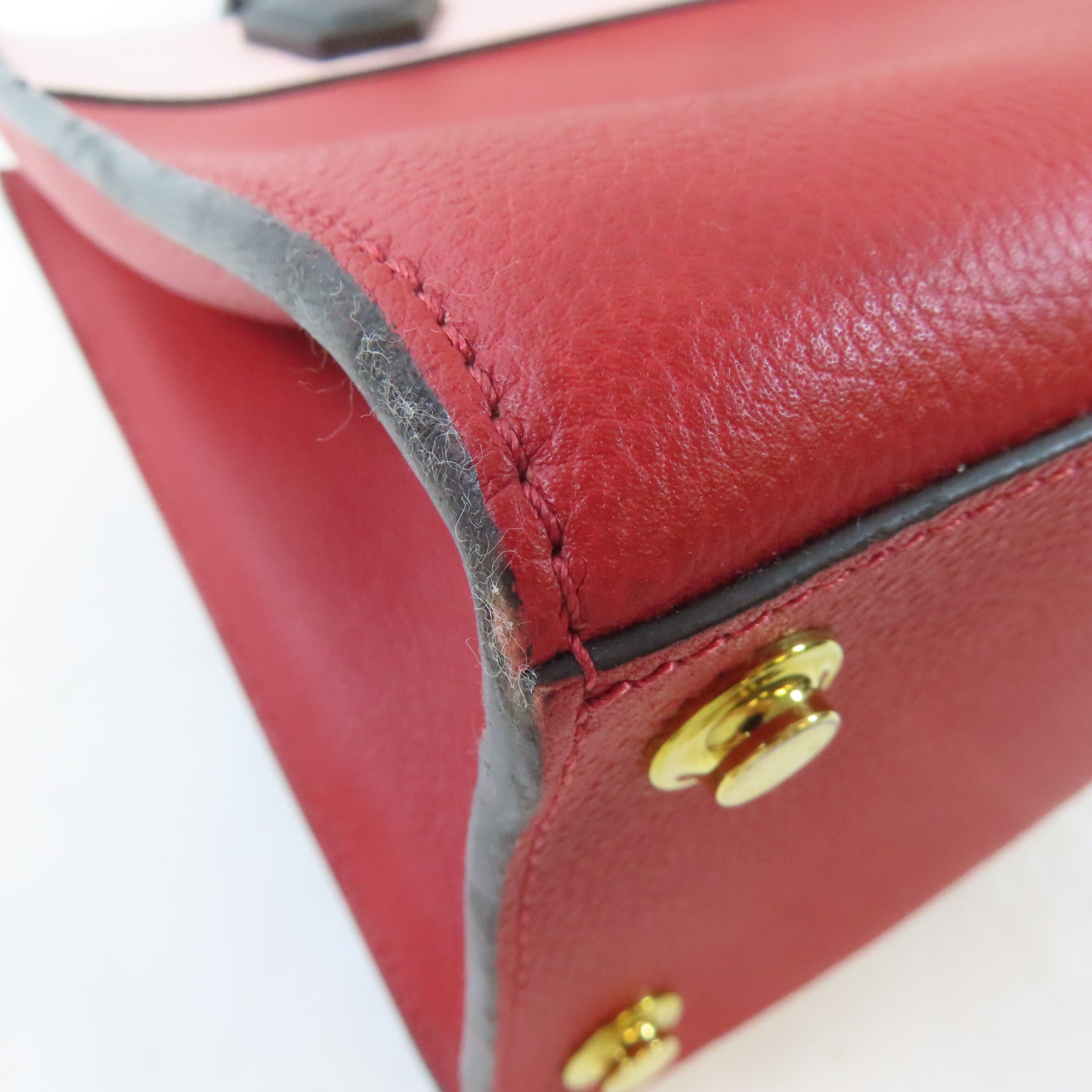 LOUIS VUITTON (PRICE DOWN) LV GHW City Steamer PM Handbag M53321 Leather Red Pink Black
