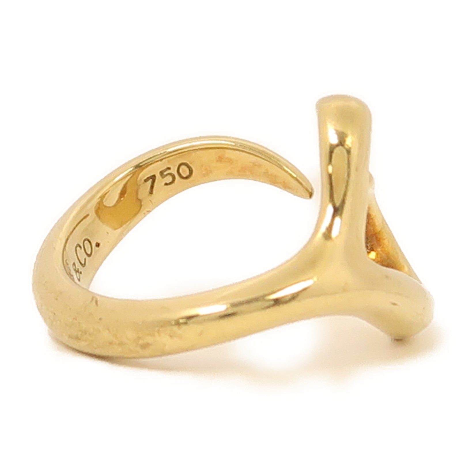 TIFFANY＆CO 18K黃金Heart Ring戒指US#5.5