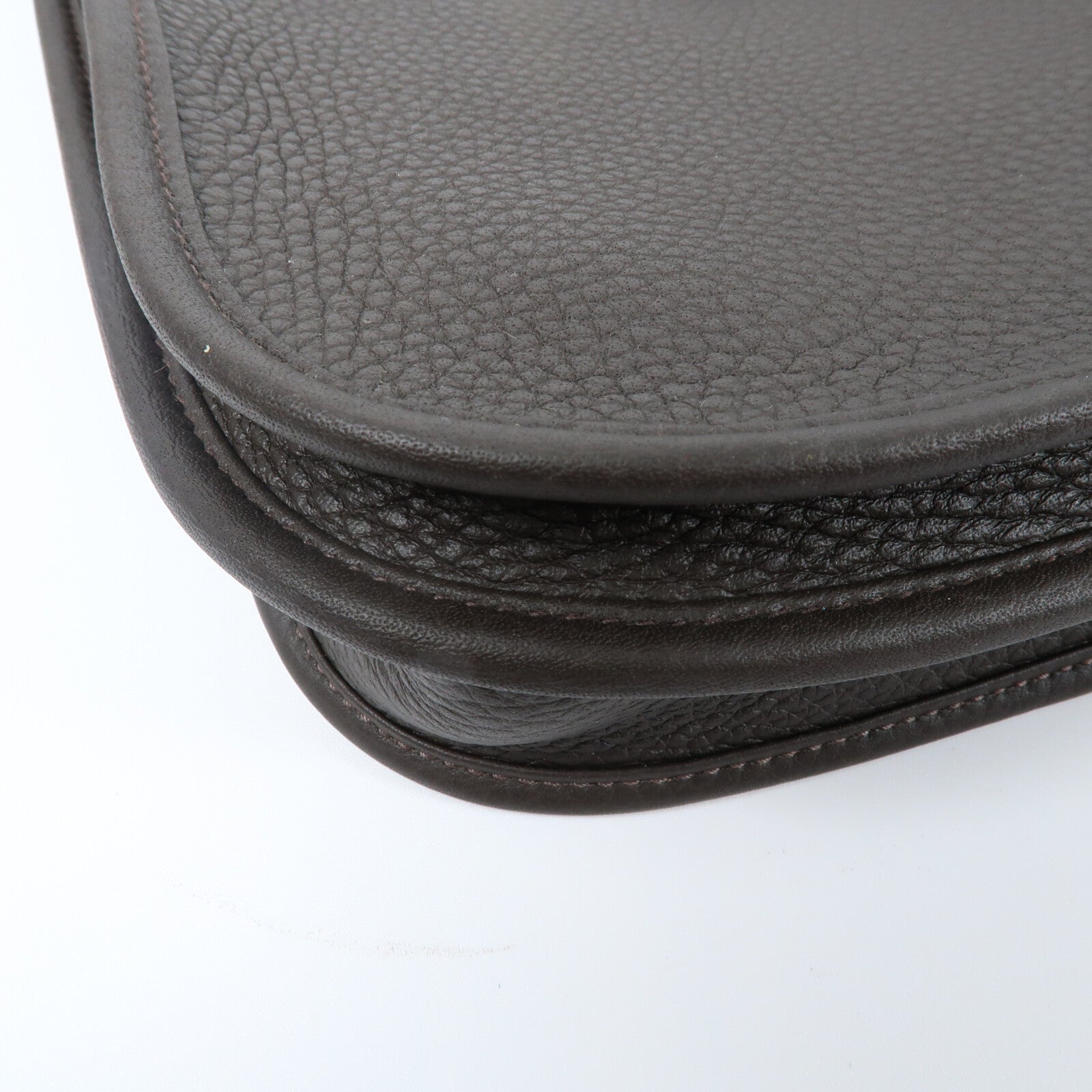 HERMES Clemence皮革Evelyne 23肩背袋Ebene