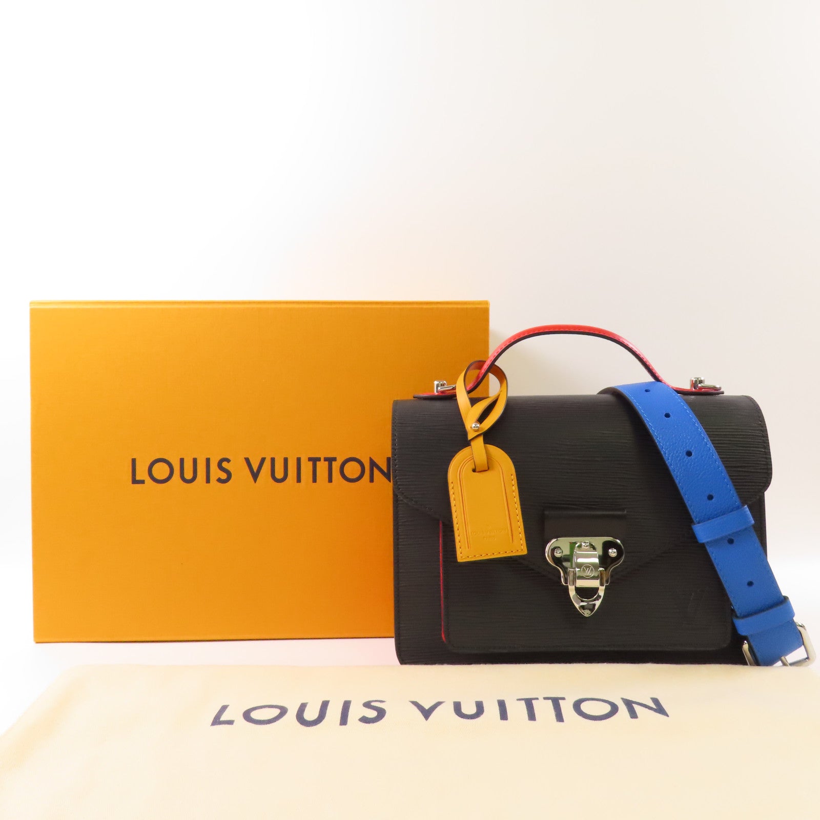 LOUIS VUITTON LV SHW Noe Monceau 2 Way Shoulder Bag M55403 Epi Black/Red