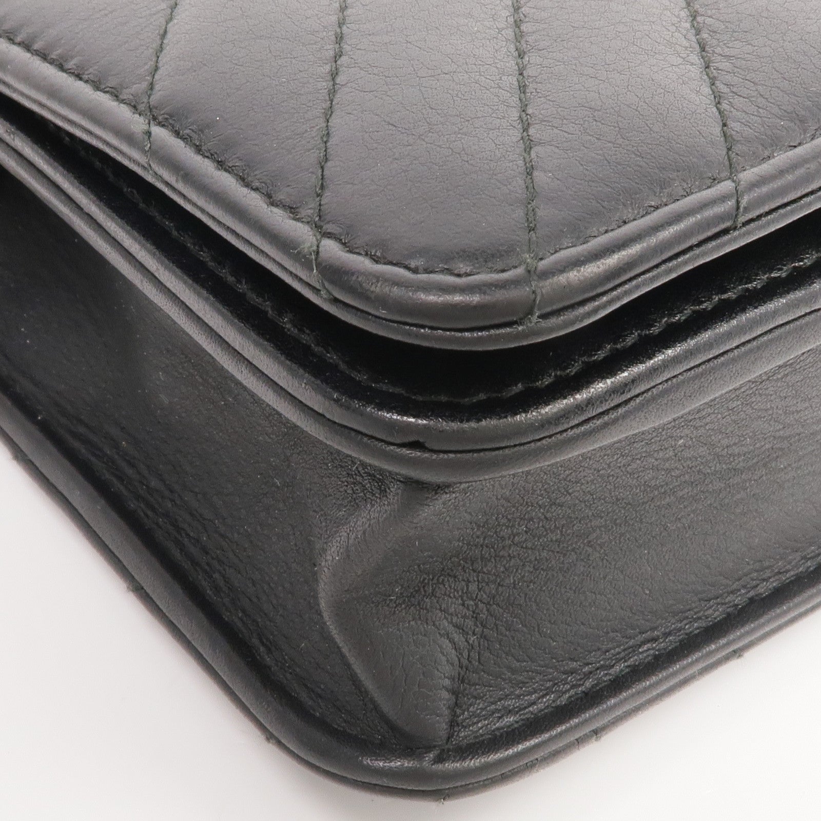 CHANEL 羊皮皮革WOC Wallet On Chain銀扣鏈帶肩背袋