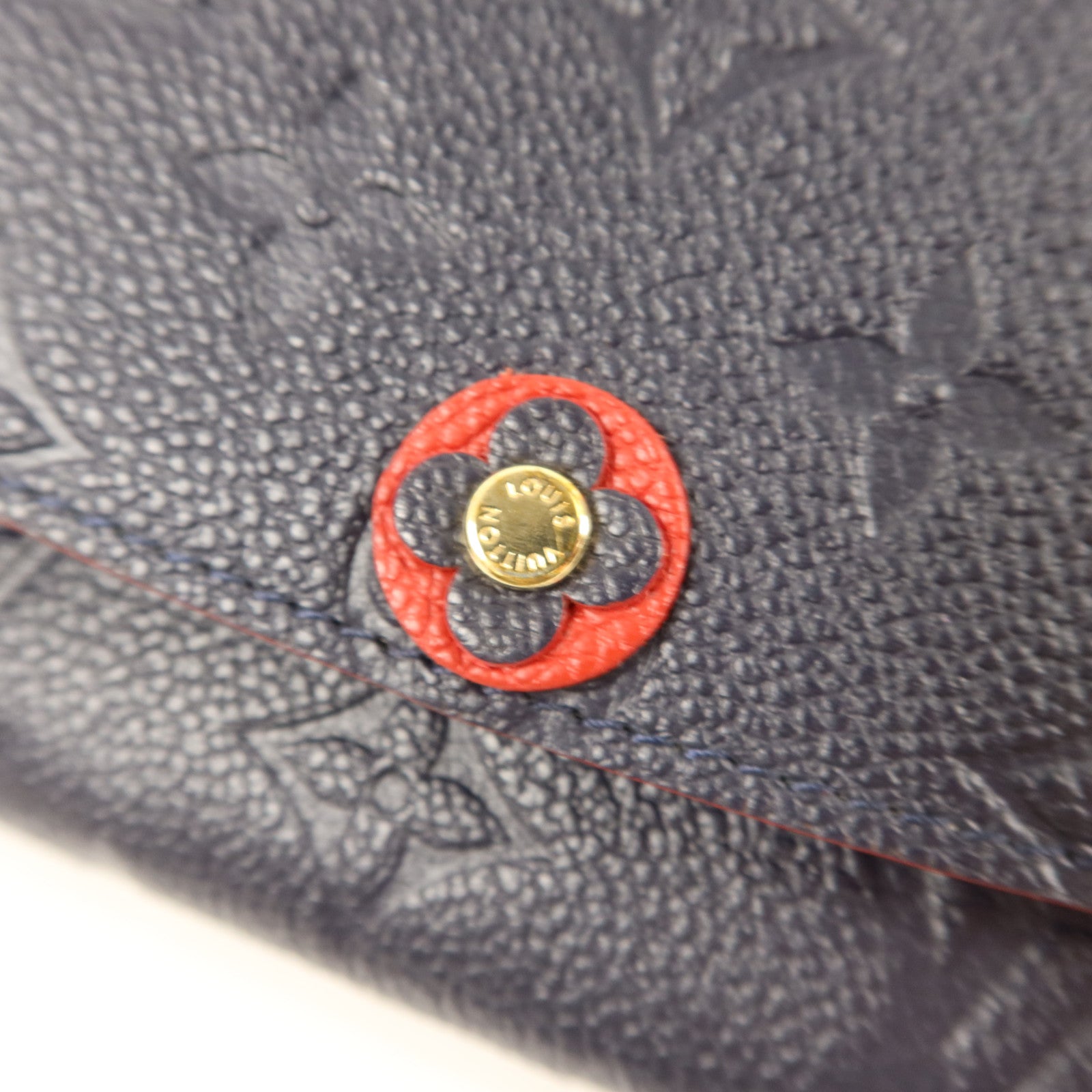 LOUIS VUITTON Monogram Empreinte Blooming Flower Wallet金扣長錢包