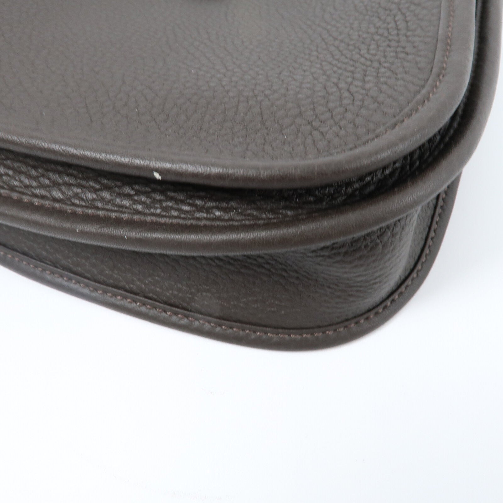 HERMES Clemence皮革Evelyne 23肩背袋Ebene