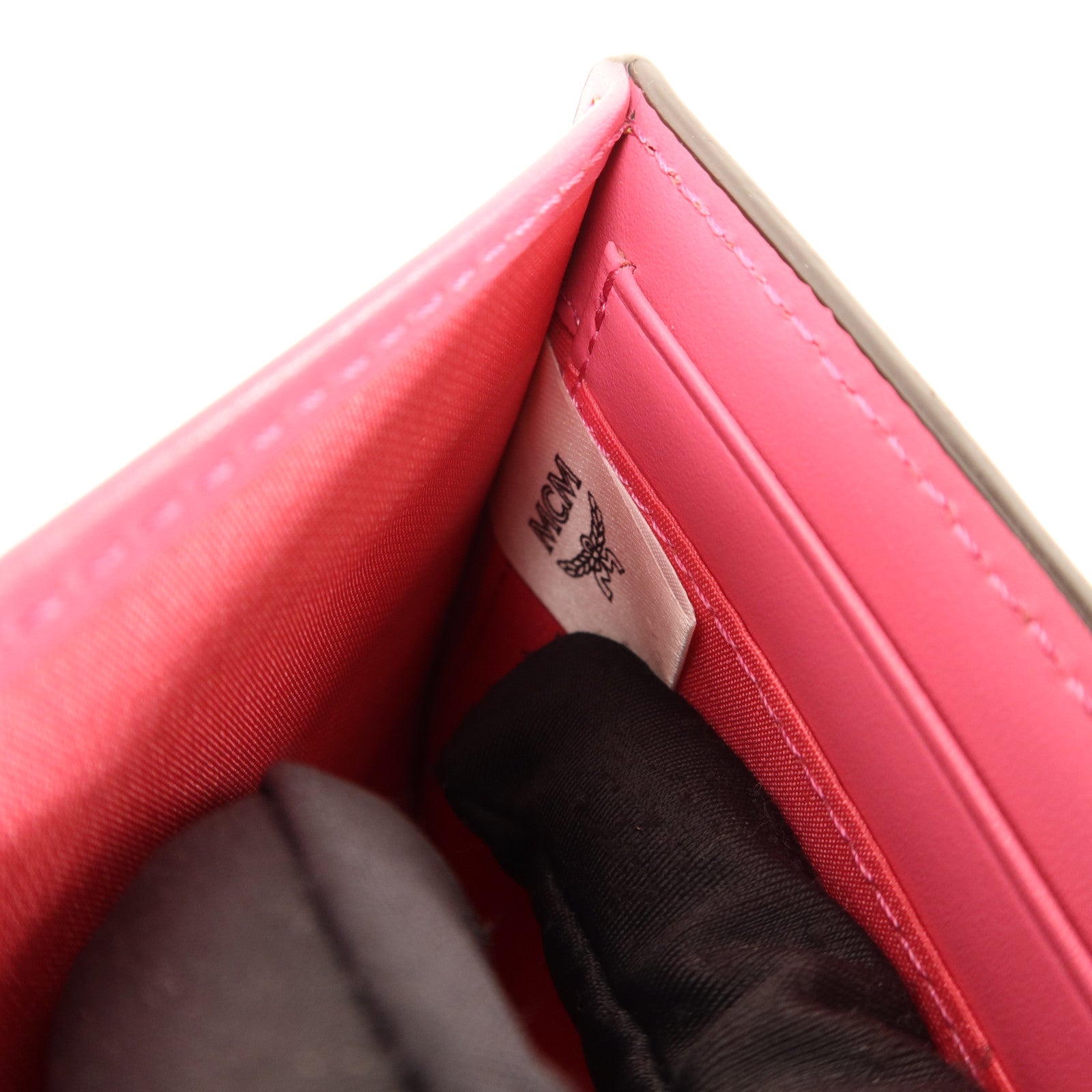 MCM 牛皮皮革Bifold Wallet金扣錢包