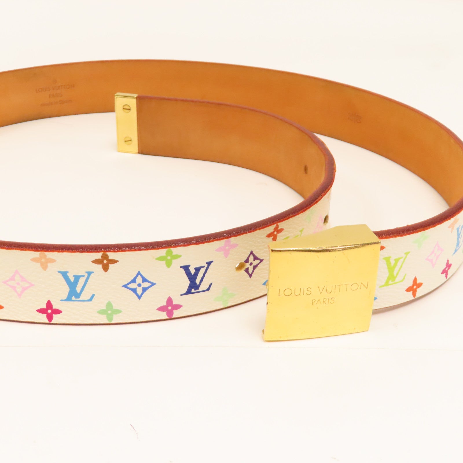 LOUIS VUITTON 【激減優惠】Monogram Multicolore Belt 80cm金扣皮帶