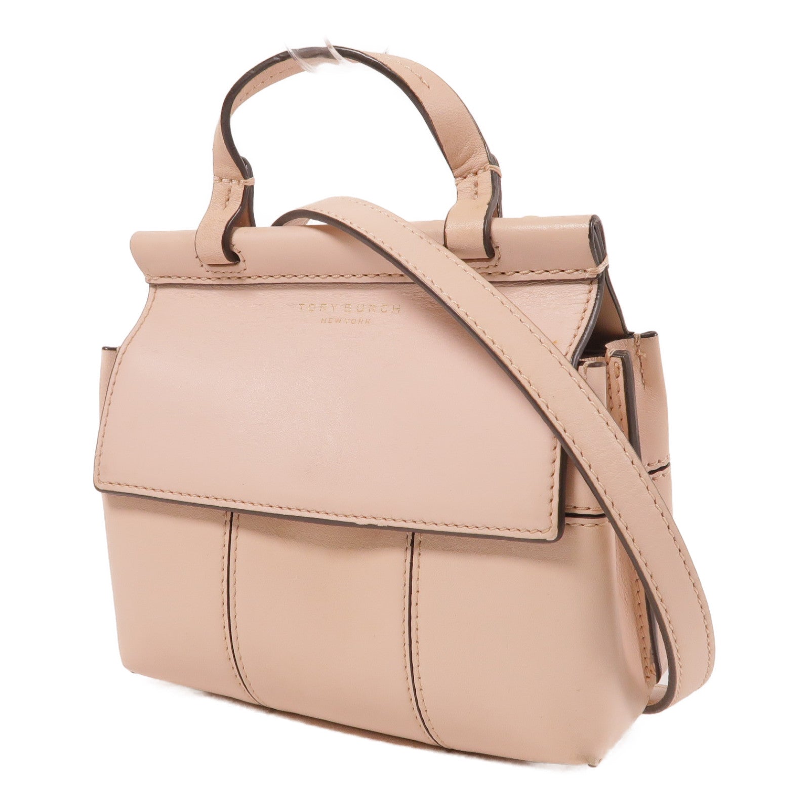 牛皮皮革2 Way Shoulder金扣手挽肩背兩用袋