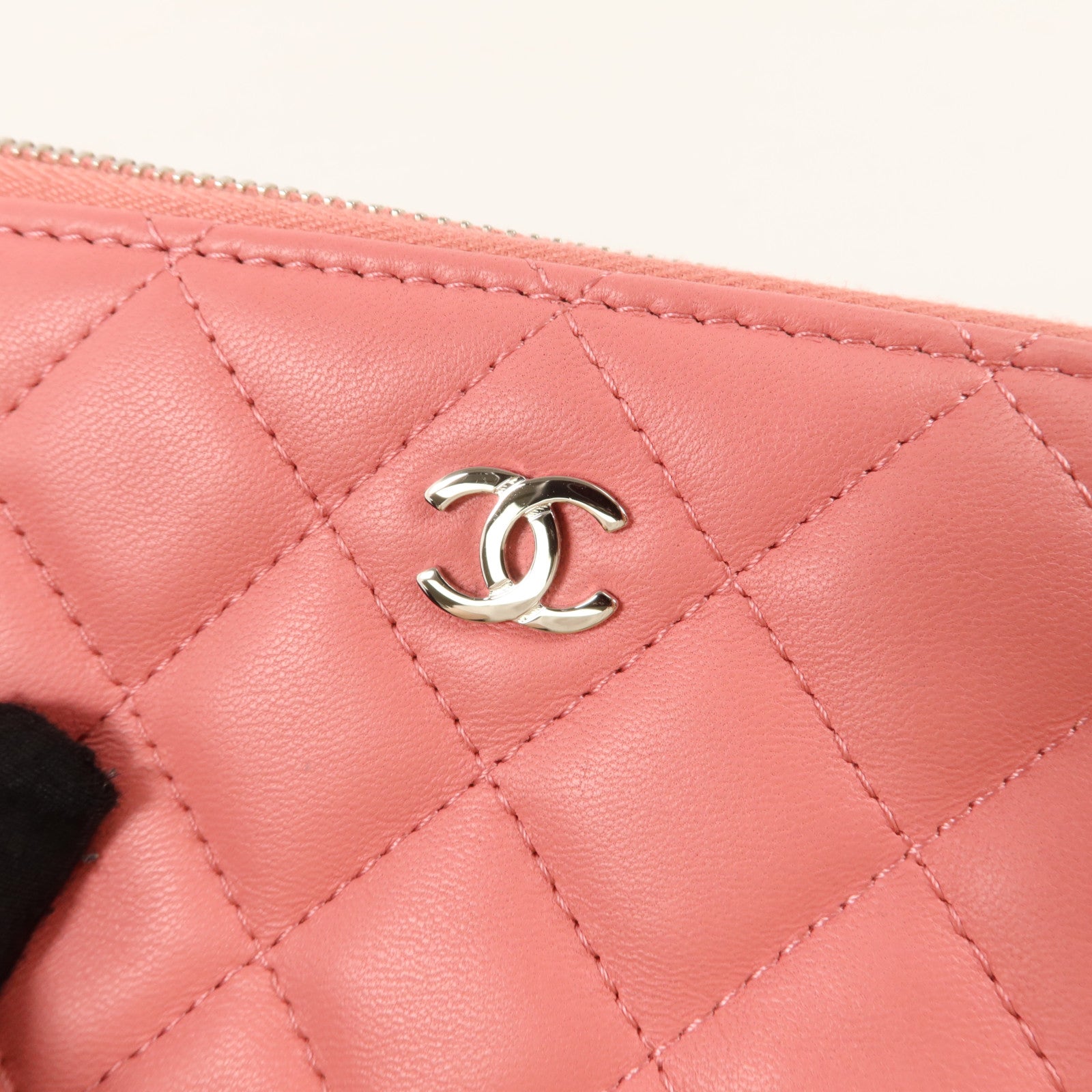 CHANEL 羊皮皮革Classic Zipped Coin Purse銀扣零錢包