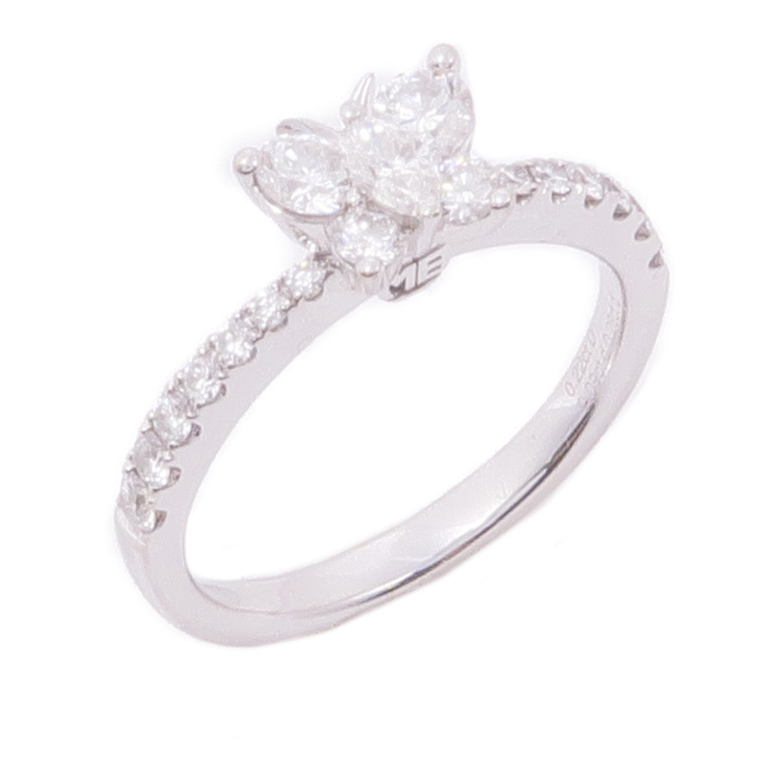 JEWELRY 【激減優惠】18K白金Diamond鑽石戒指US#4.5