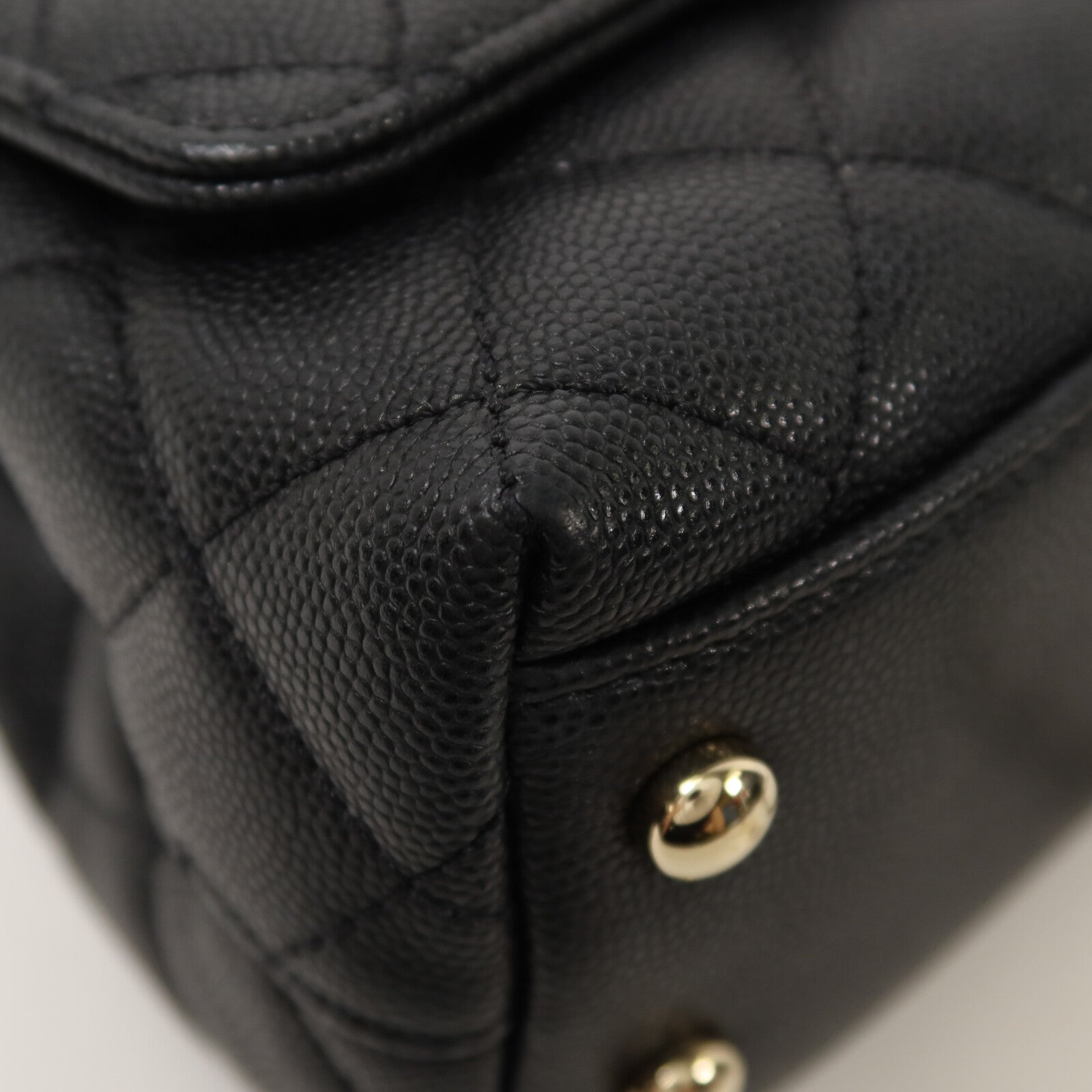 CHANEL 牛皮皮革Mini Coco Handle鏈帶手挽肩背兩用袋
