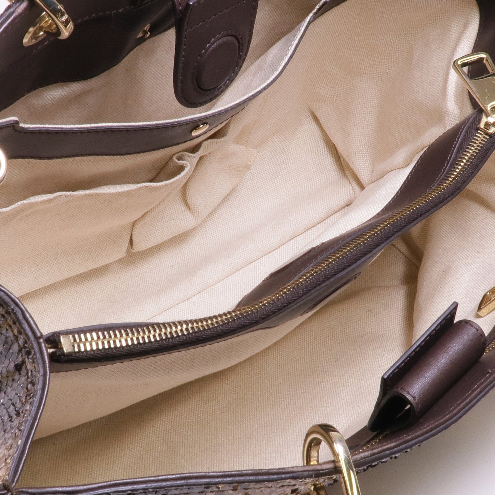 GUCCI 蛇皮皮革Shoulder Bag銀扣手挽肩背兩用袋