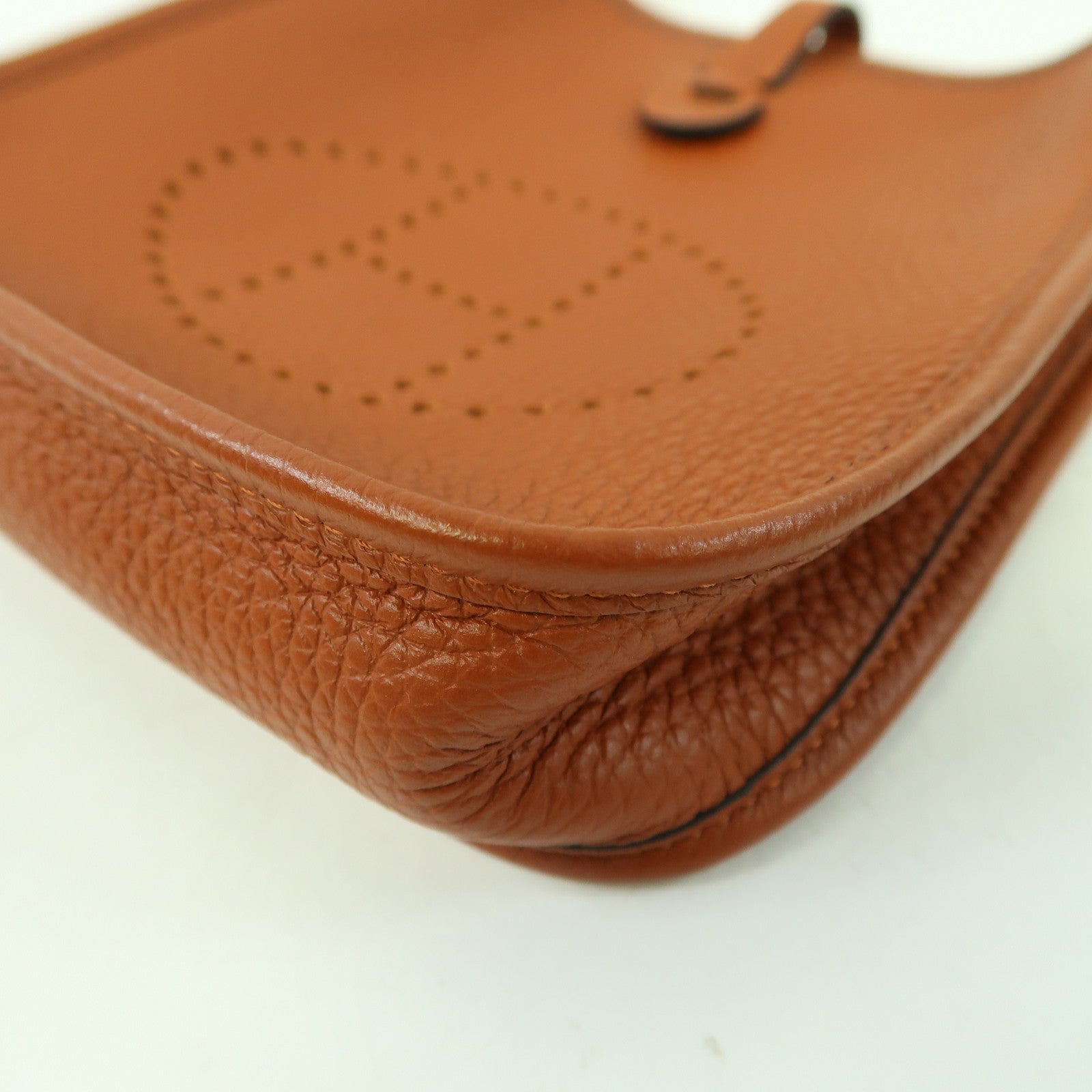 HERMES Clemence皮革Evelyne TPM金扣肩背袋啡色