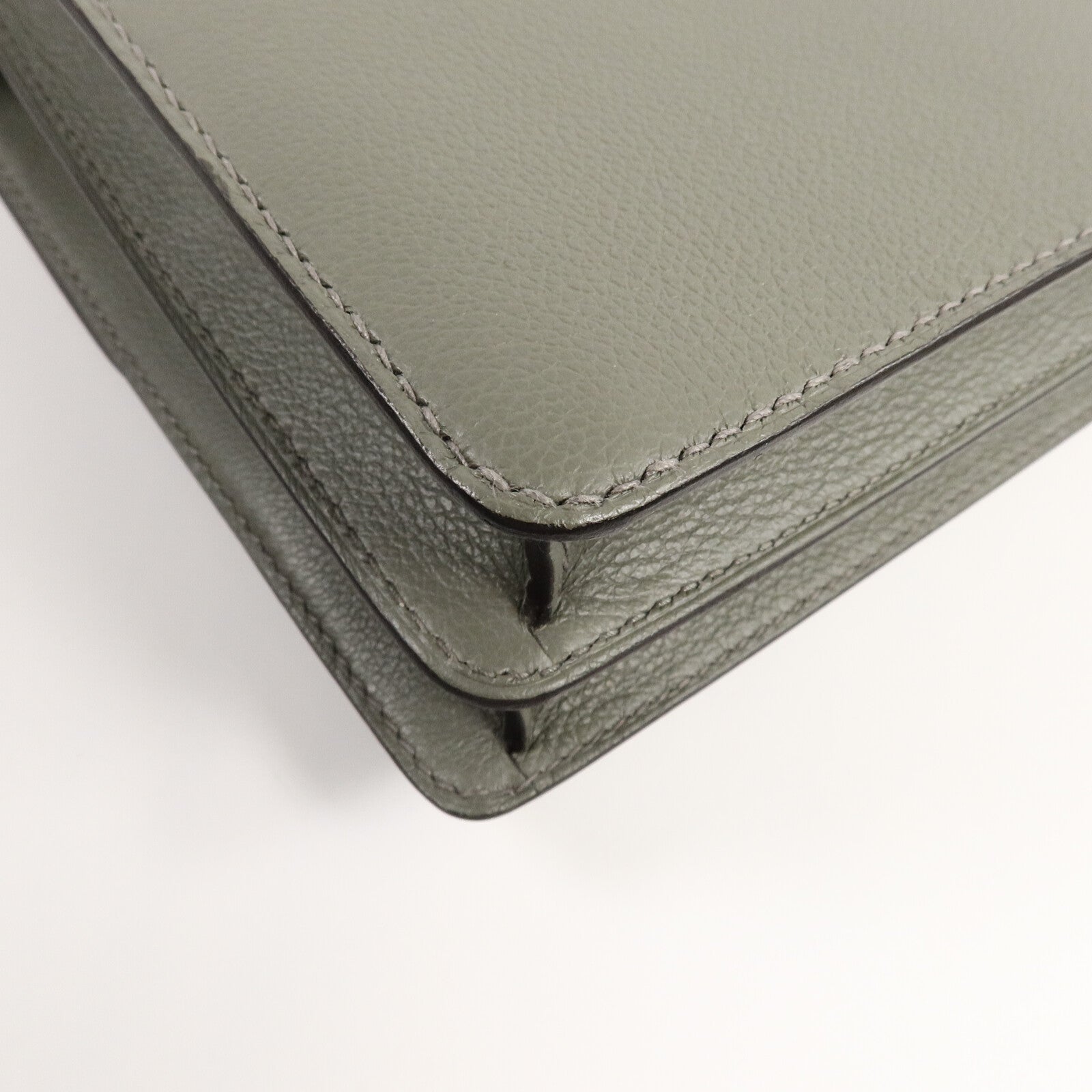 HERMES Evercolor皮革Roulis 23肩背袋Gris Meyer