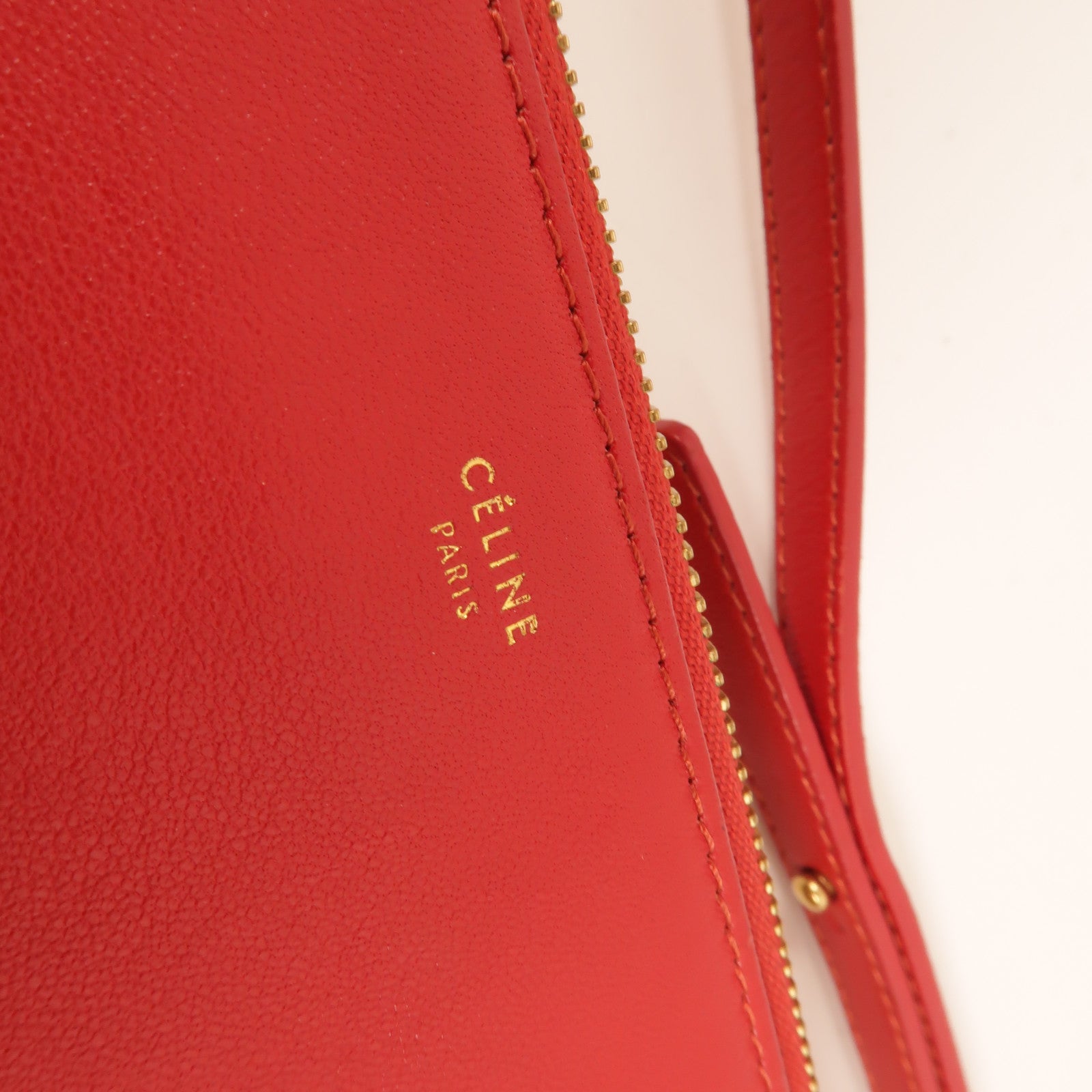 CELINE 羊皮皮革Trio Large肩背袋