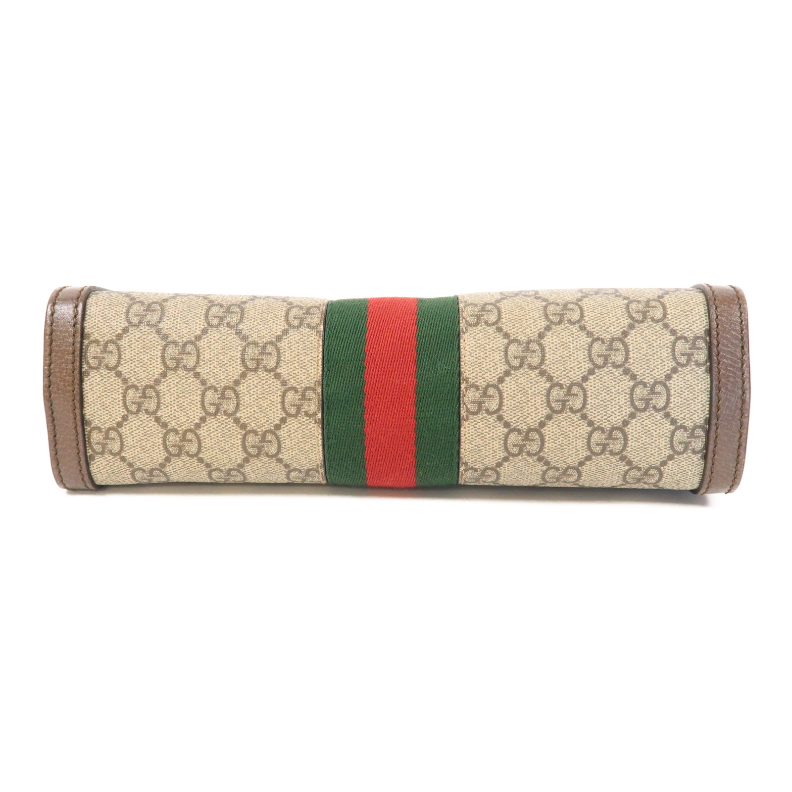 GUCCI 【激減優惠】塗層帆布Ophidia GG Chain金扣鏈帶肩背袋啡色