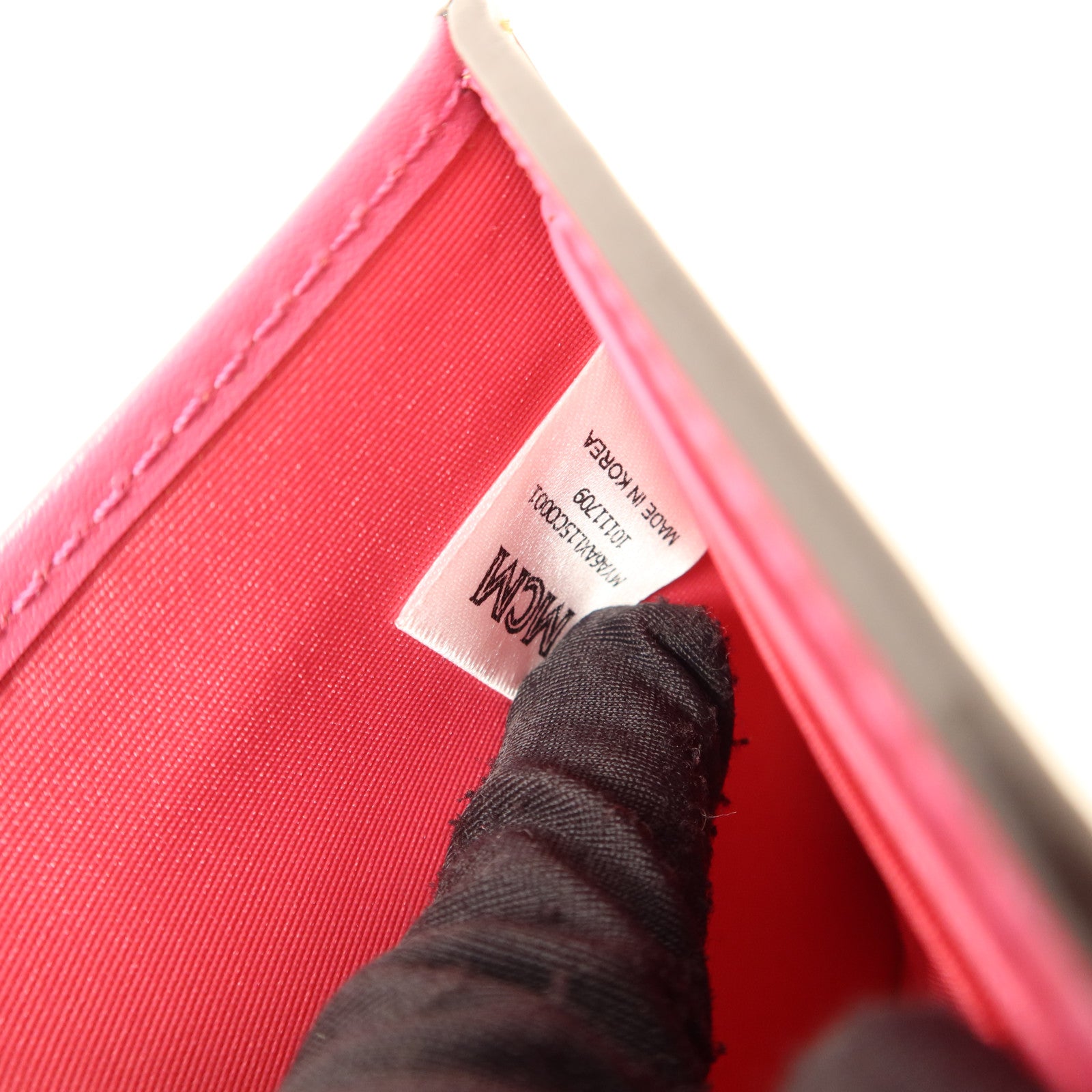 MCM 牛皮皮革Bifold Wallet金扣錢包