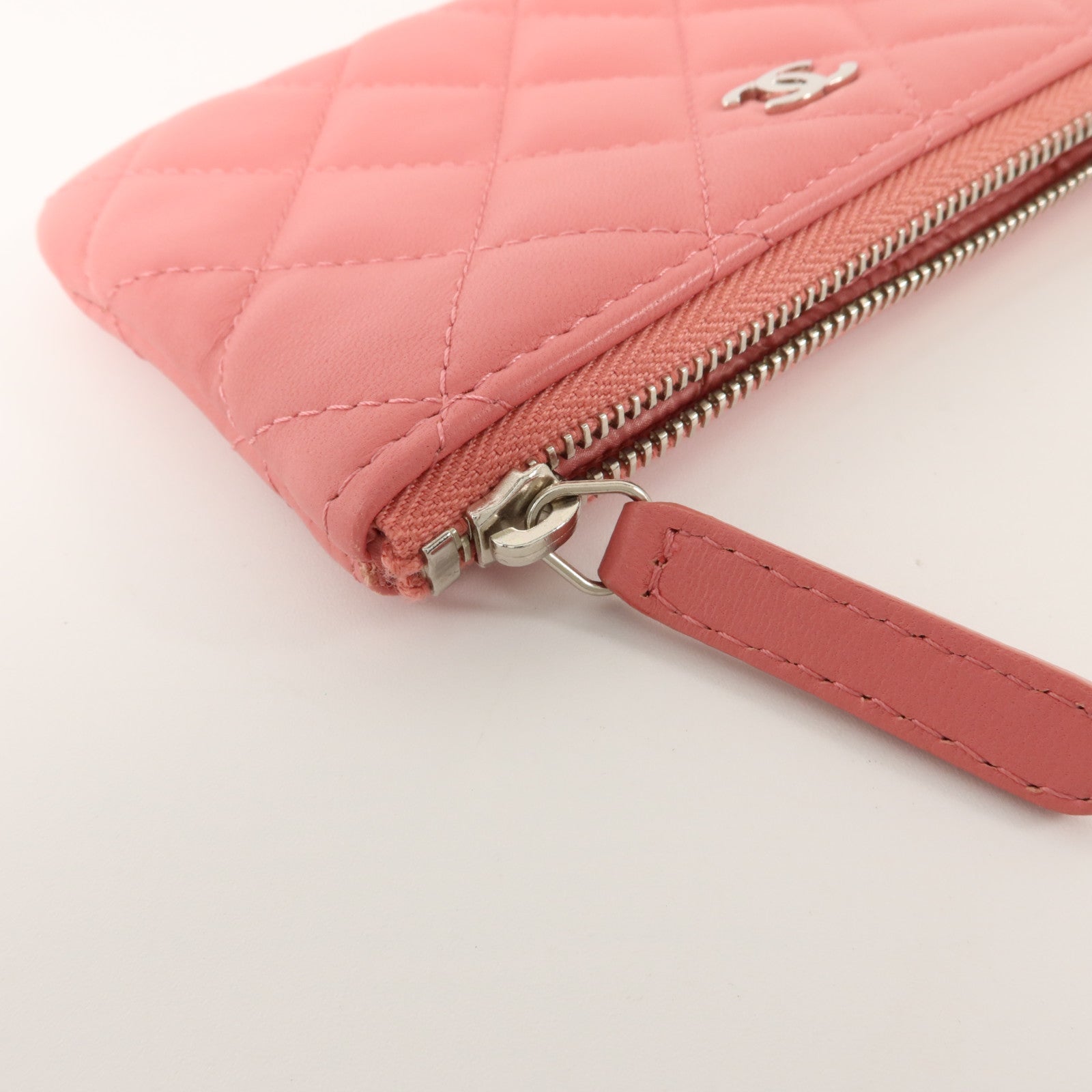 CHANEL 羊皮皮革Classic Zipped Coin Purse銀扣零錢包