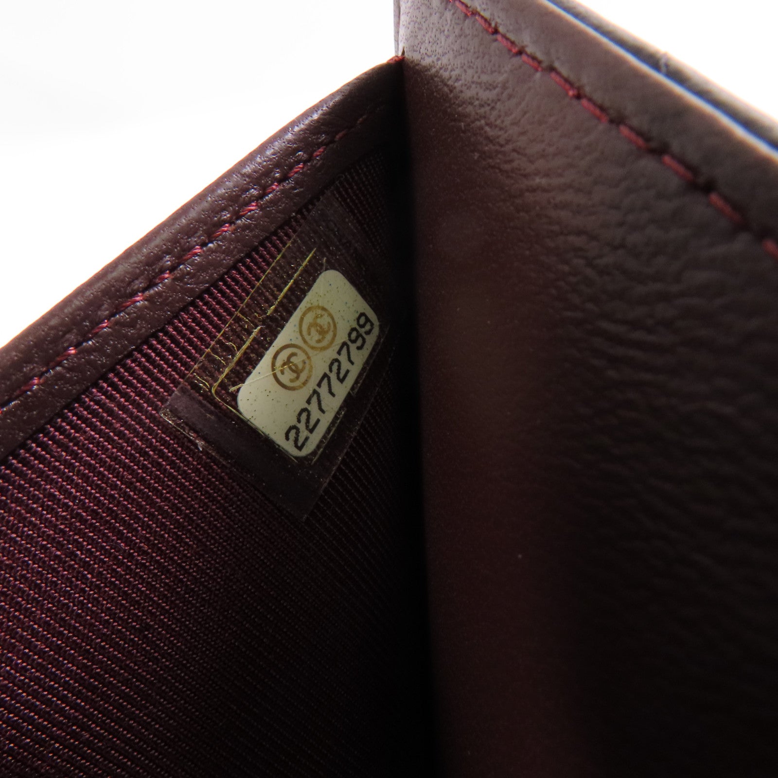 CHANEL 羊皮皮革Wallet銀扣錢包