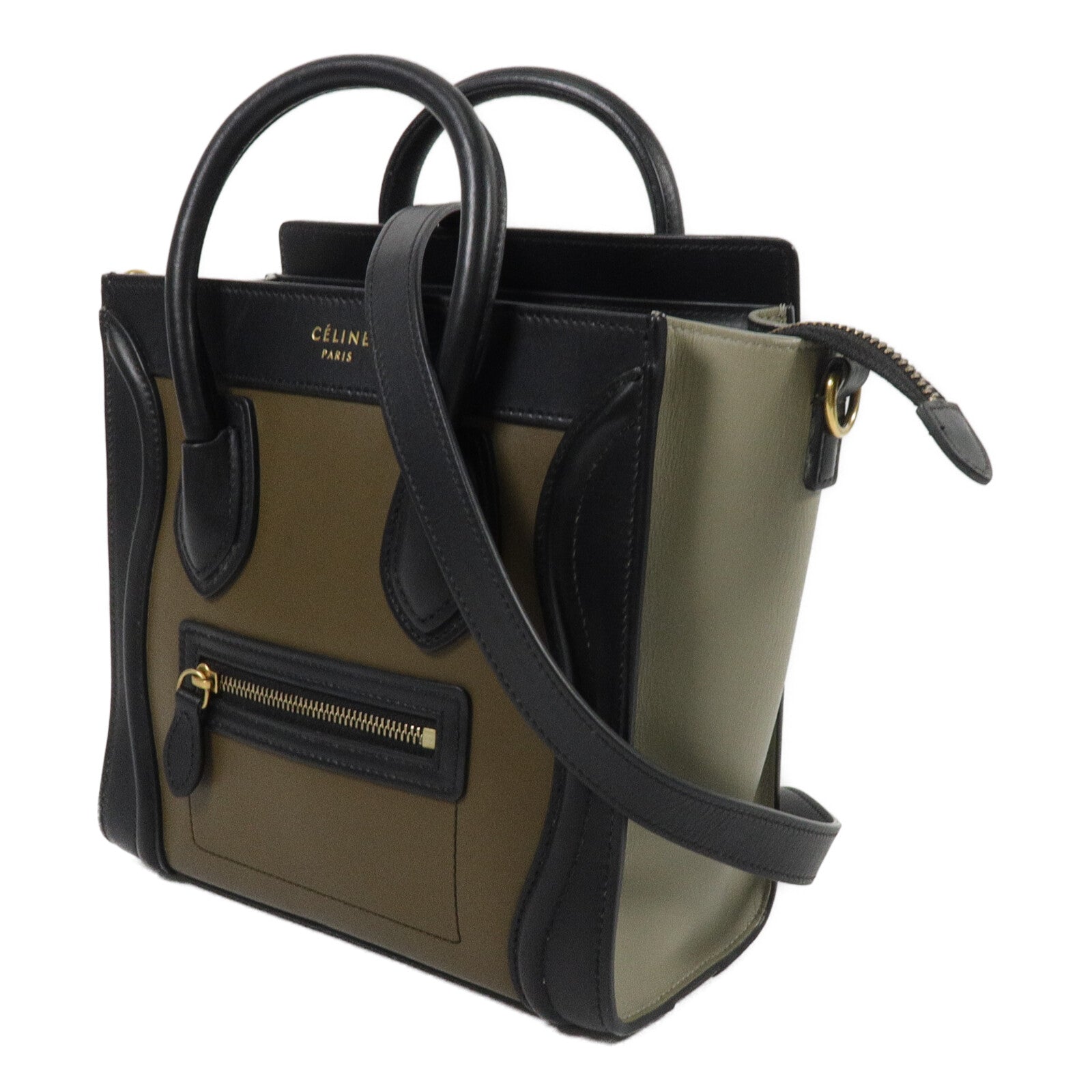 CELINE 牛皮皮革Nano Luggage手挽肩背兩用袋