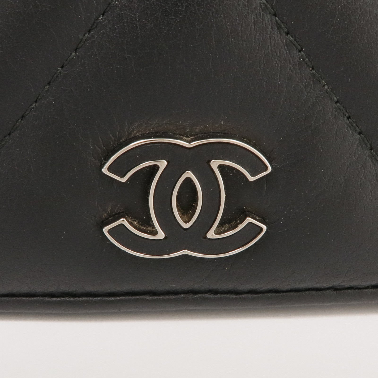 CHANEL 羊皮皮革WOC Wallet On Chain銀扣鏈帶肩背袋