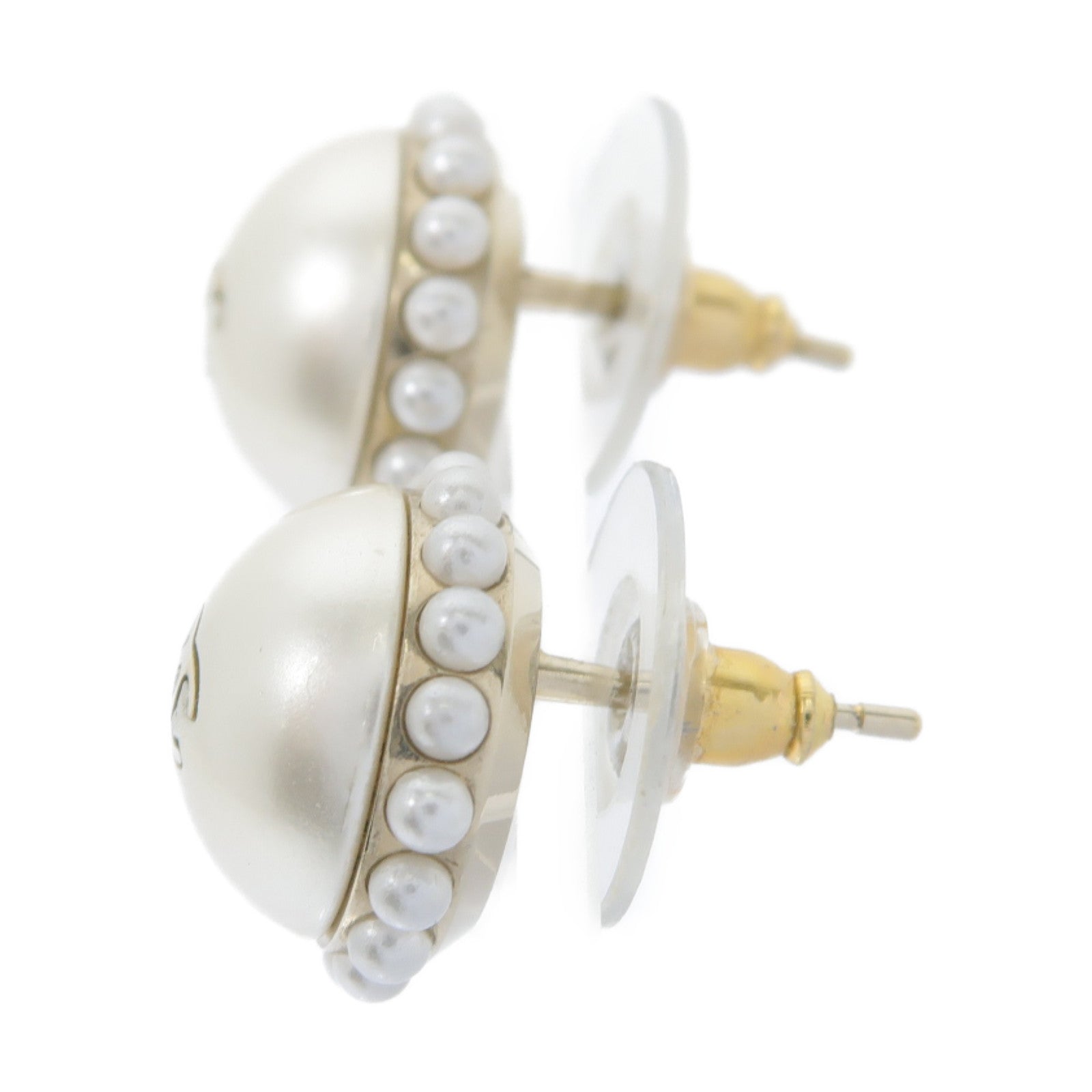 CHANEL 金屬Earrings耳環珍珠色