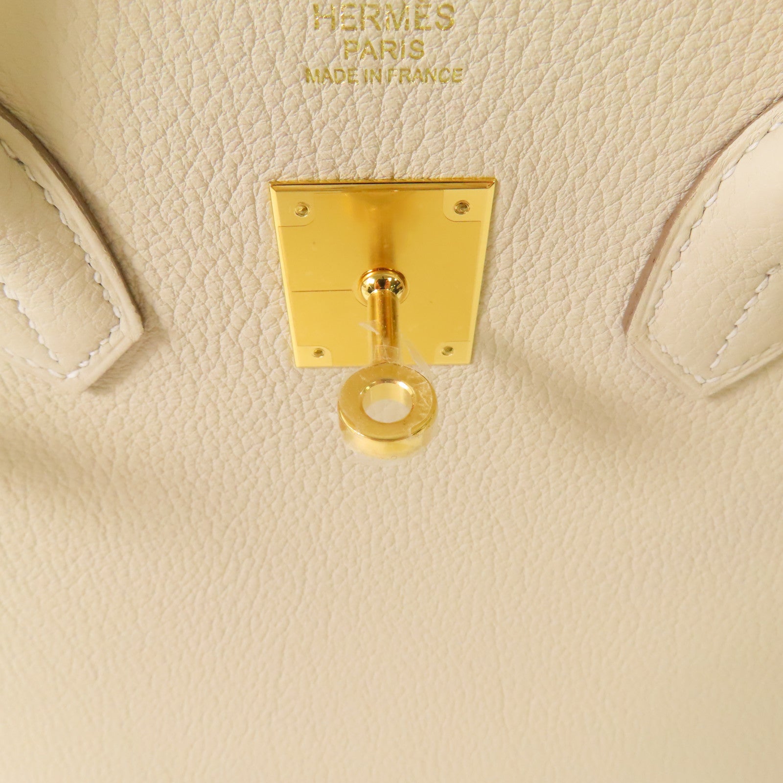 HERMES Togo皮革Birkin 30金扣手挽袋Craie