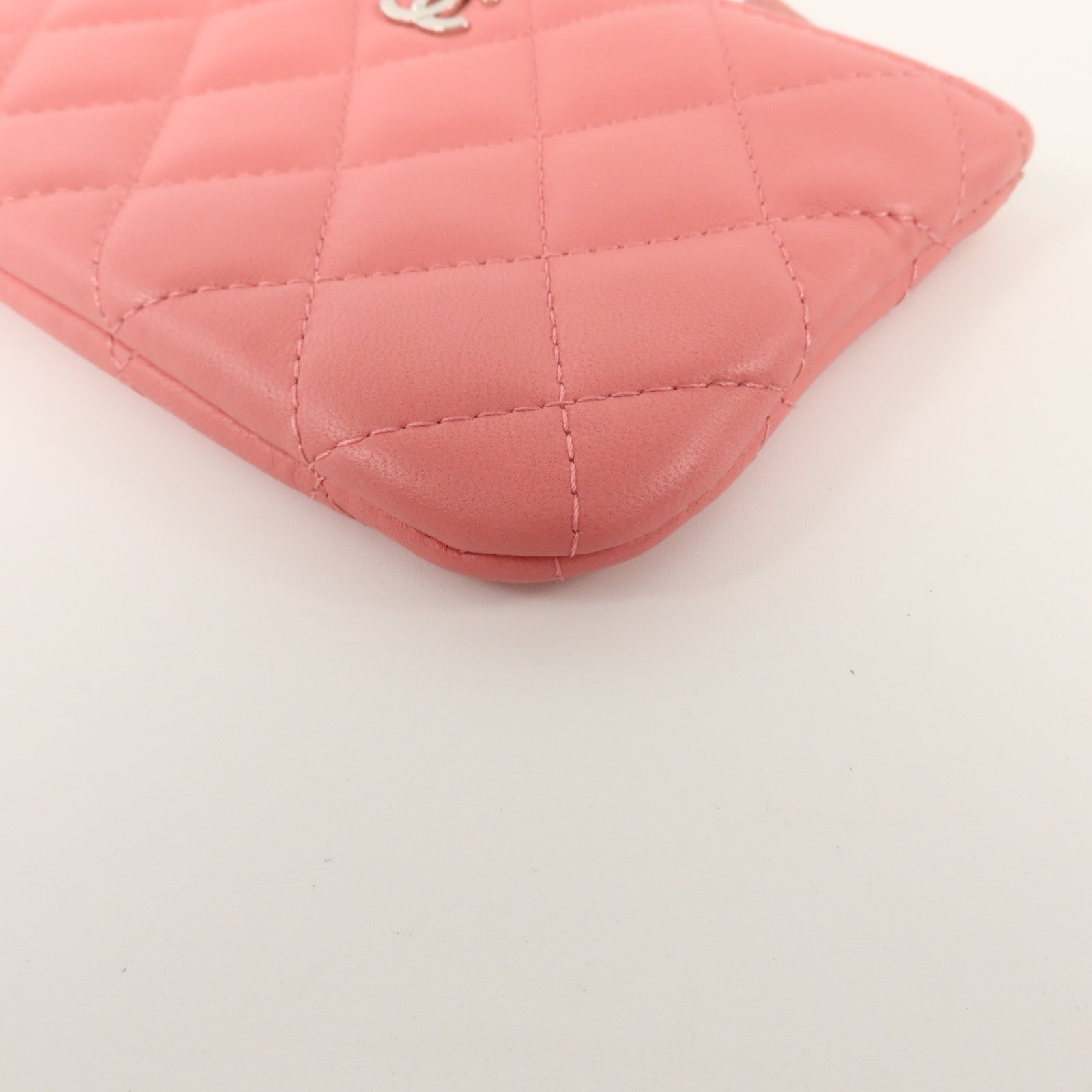 CHANEL 羊皮皮革Classic Zipped Coin Purse銀扣零錢包