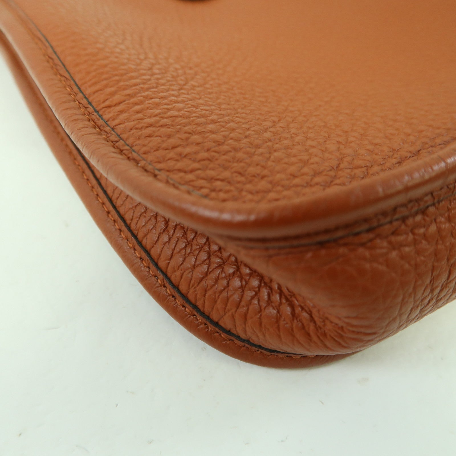 HERMES Clemence皮革Evelyne TPM金扣肩背袋啡色