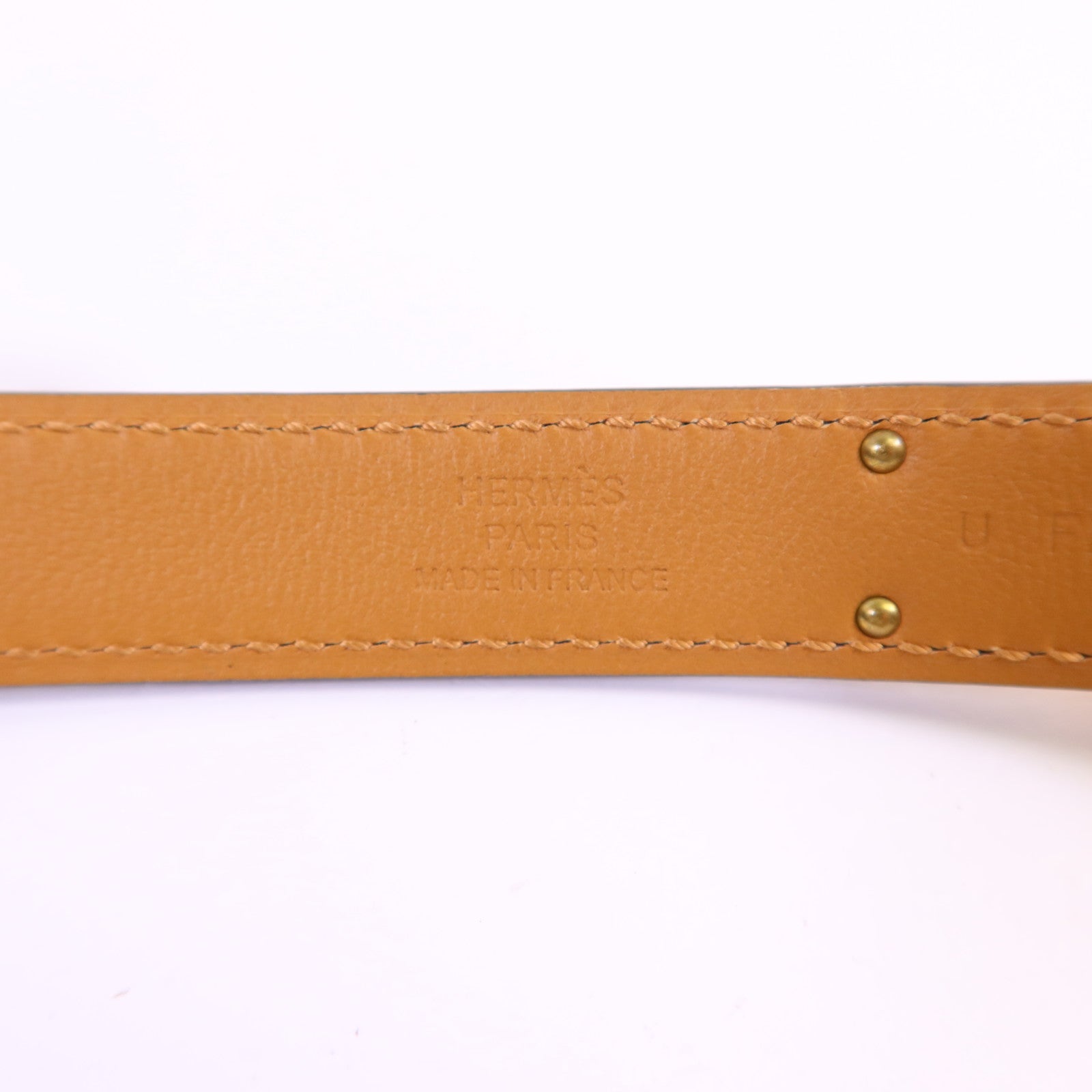 HERMES Epsom皮革Kelly Belt金扣皮帶Gold/Noir
