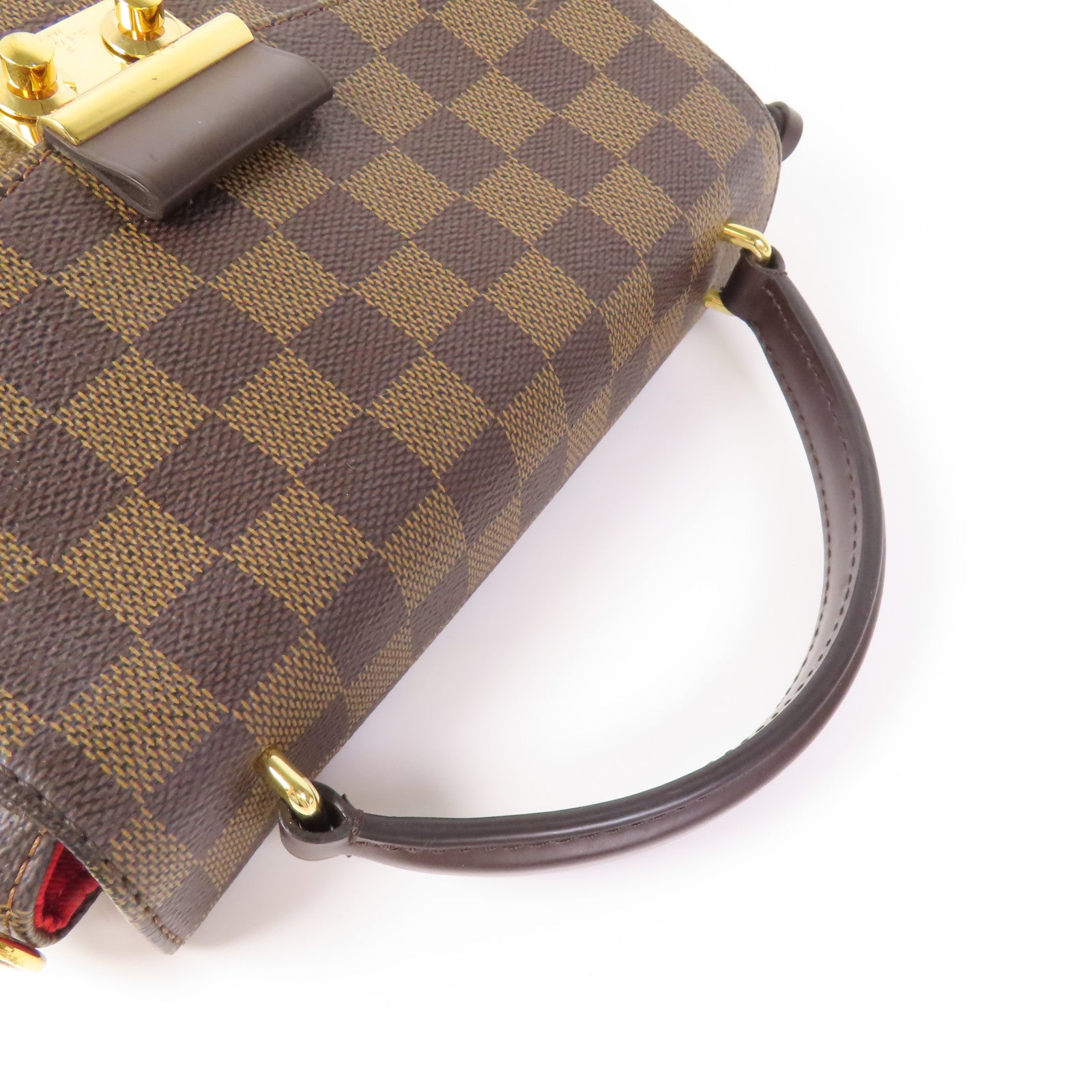 LOUIS VUITTON Damier Croisette金扣手挽肩背兩用袋