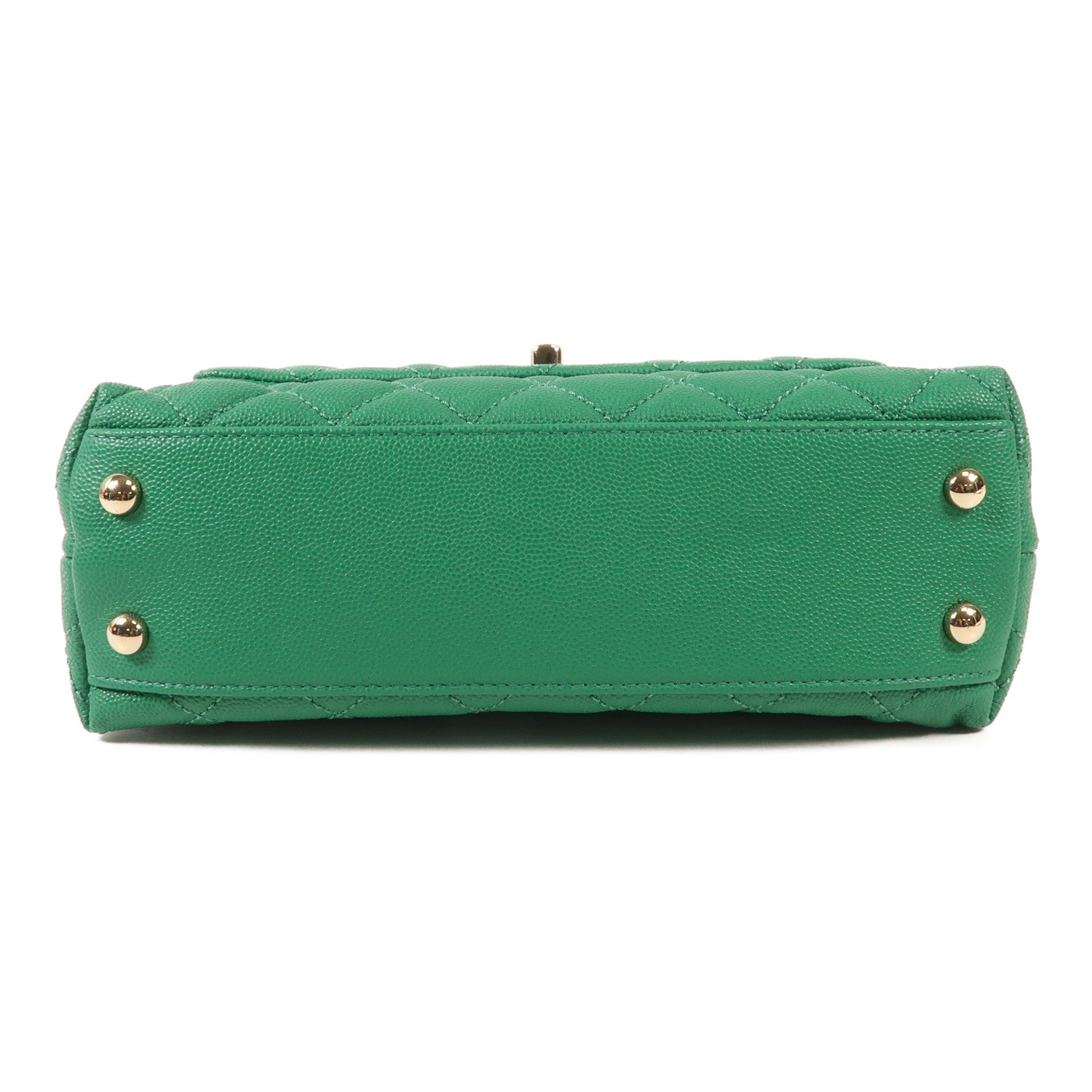 CHANEL 牛皮皮革Coco Handle Small金扣手挽肩背兩用袋