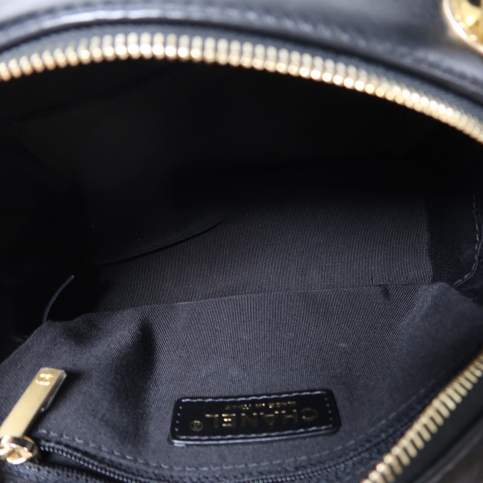 CHANEL 菱格牛皮皮革2way Shoulder Bag金扣手挽肩背兩用袋黑色