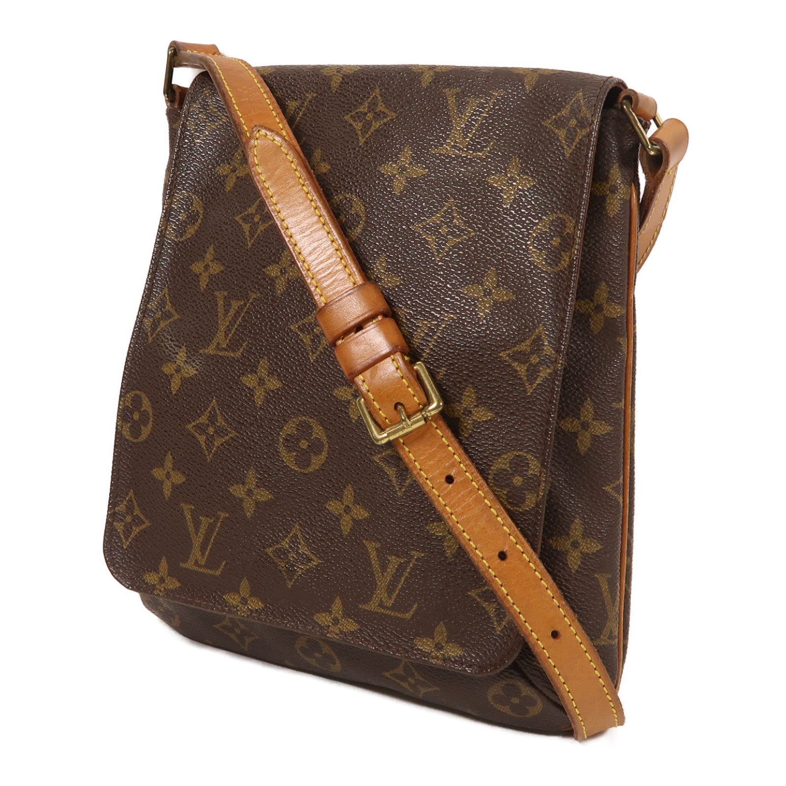 LOUIS VUITTON LV GHW Musette Salsa Shoulder Bag M51258 Monogram Brown