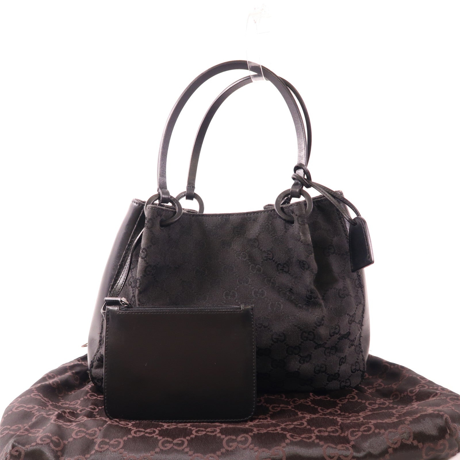 GUCCI GG Shoulder Bag 101919 GG canvas Black