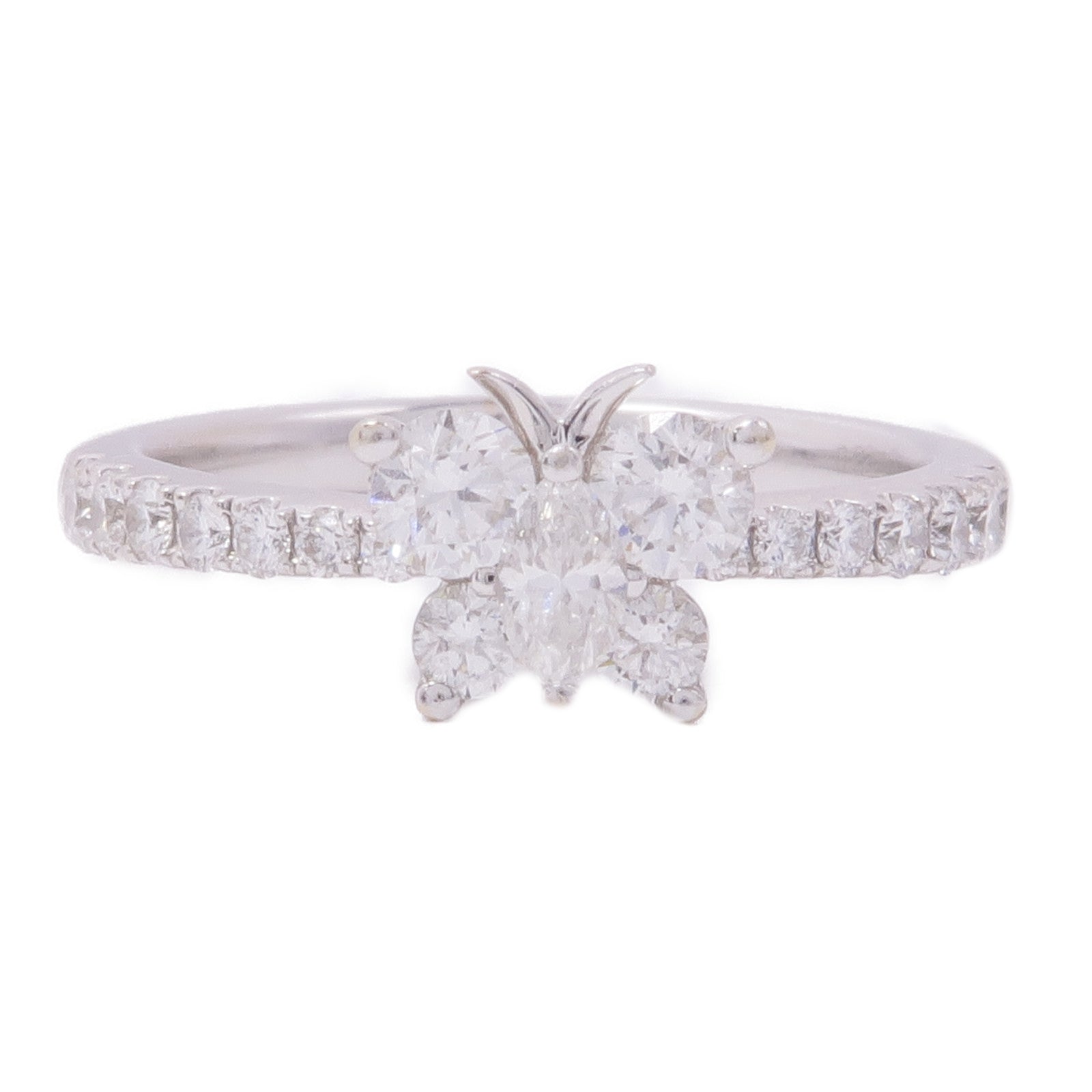 JEWELRY 【激減優惠】18K白金Diamond鑽石戒指US#4.5