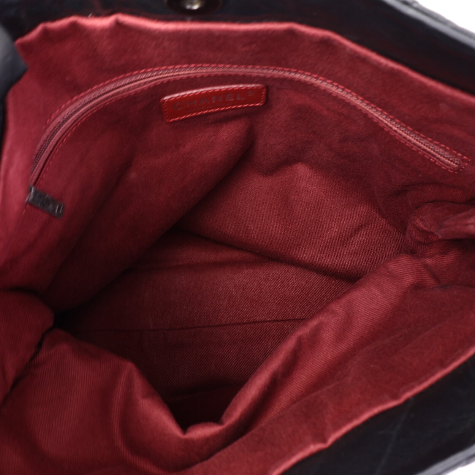 CHANEL 牛皮皮革Quilted Crinkled Calfskin Fold-Over Bag鏈帶肩背袋