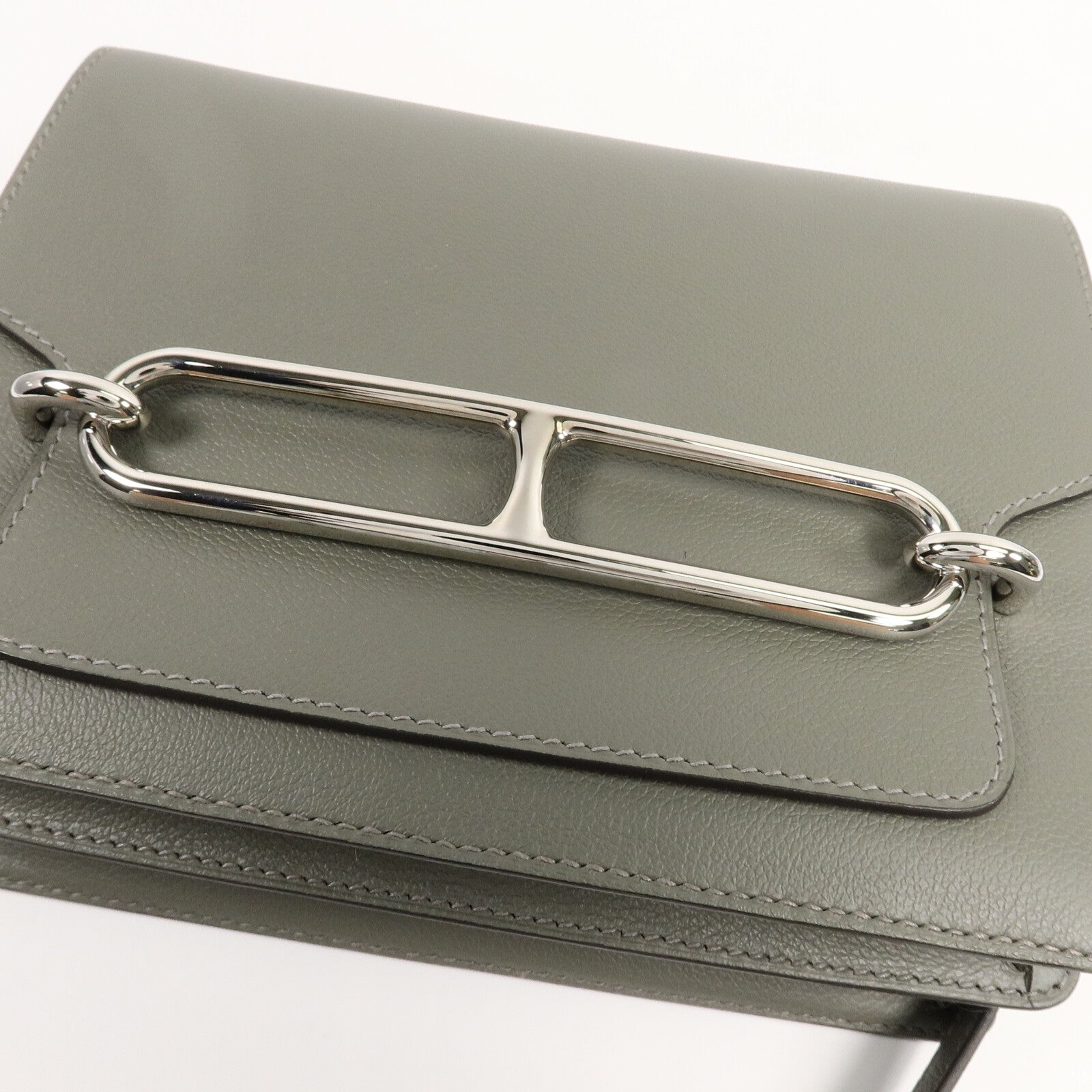 HERMES Evercolor皮革Roulis 23肩背袋Gris Meyer