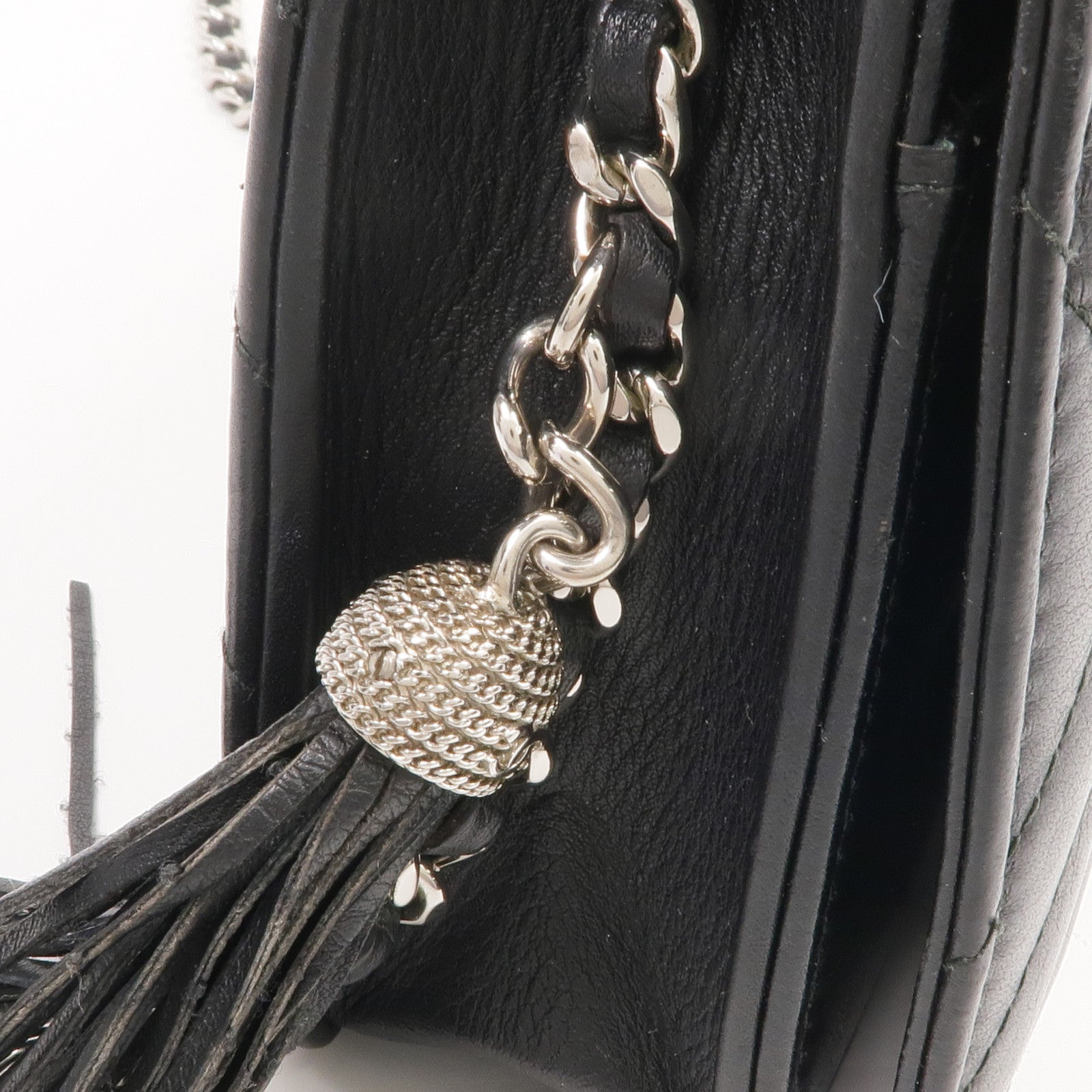 CHANEL 羊皮皮革WOC Wallet On Chain銀扣鏈帶肩背袋