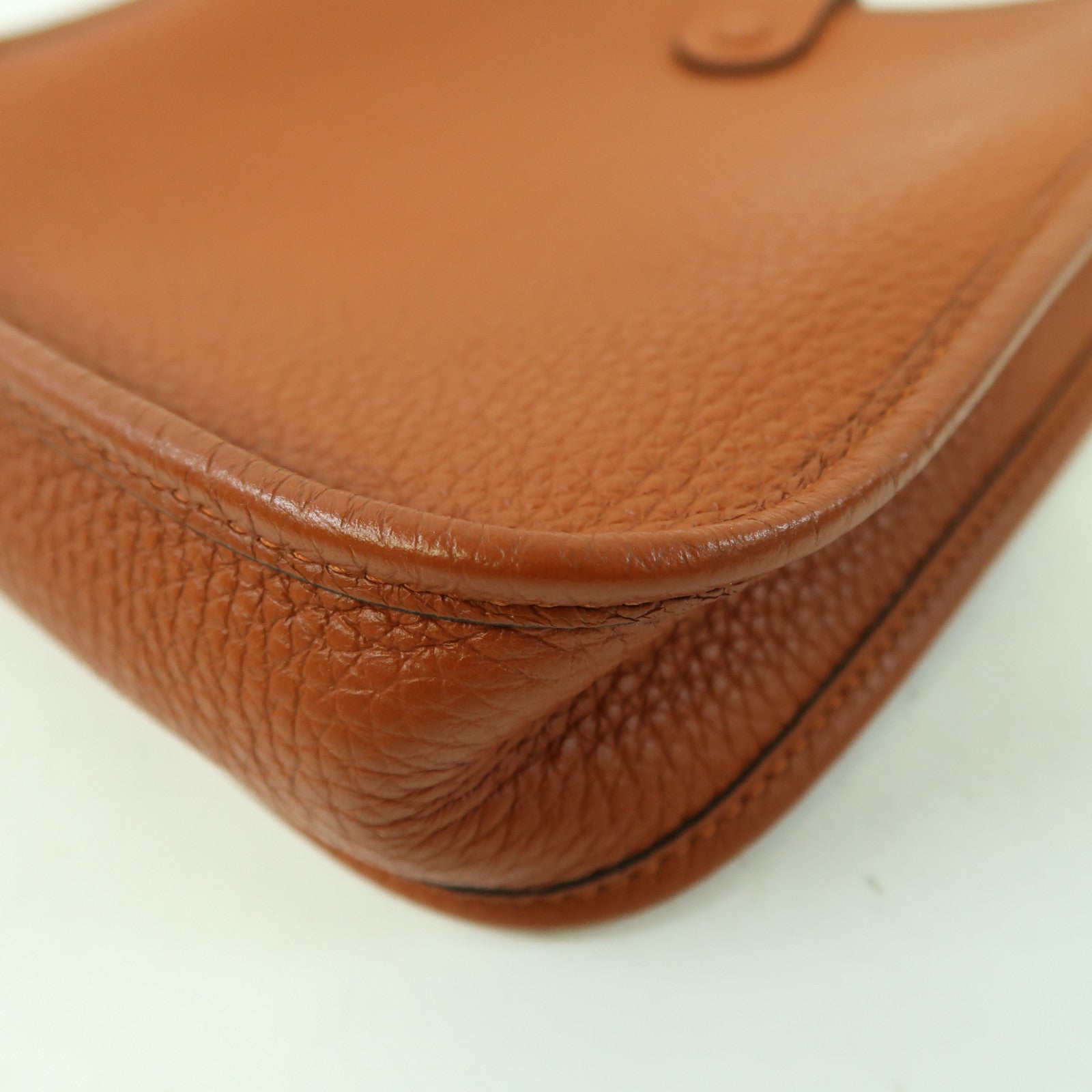 HERMES Clemence皮革Evelyne TPM金扣肩背袋啡色
