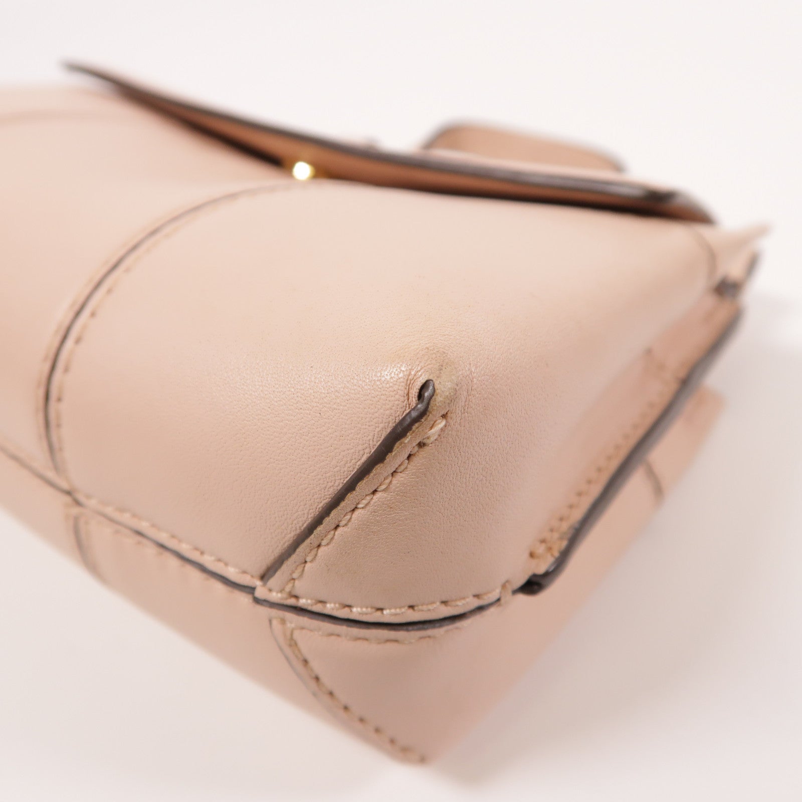 牛皮皮革2 Way Shoulder金扣手挽肩背兩用袋