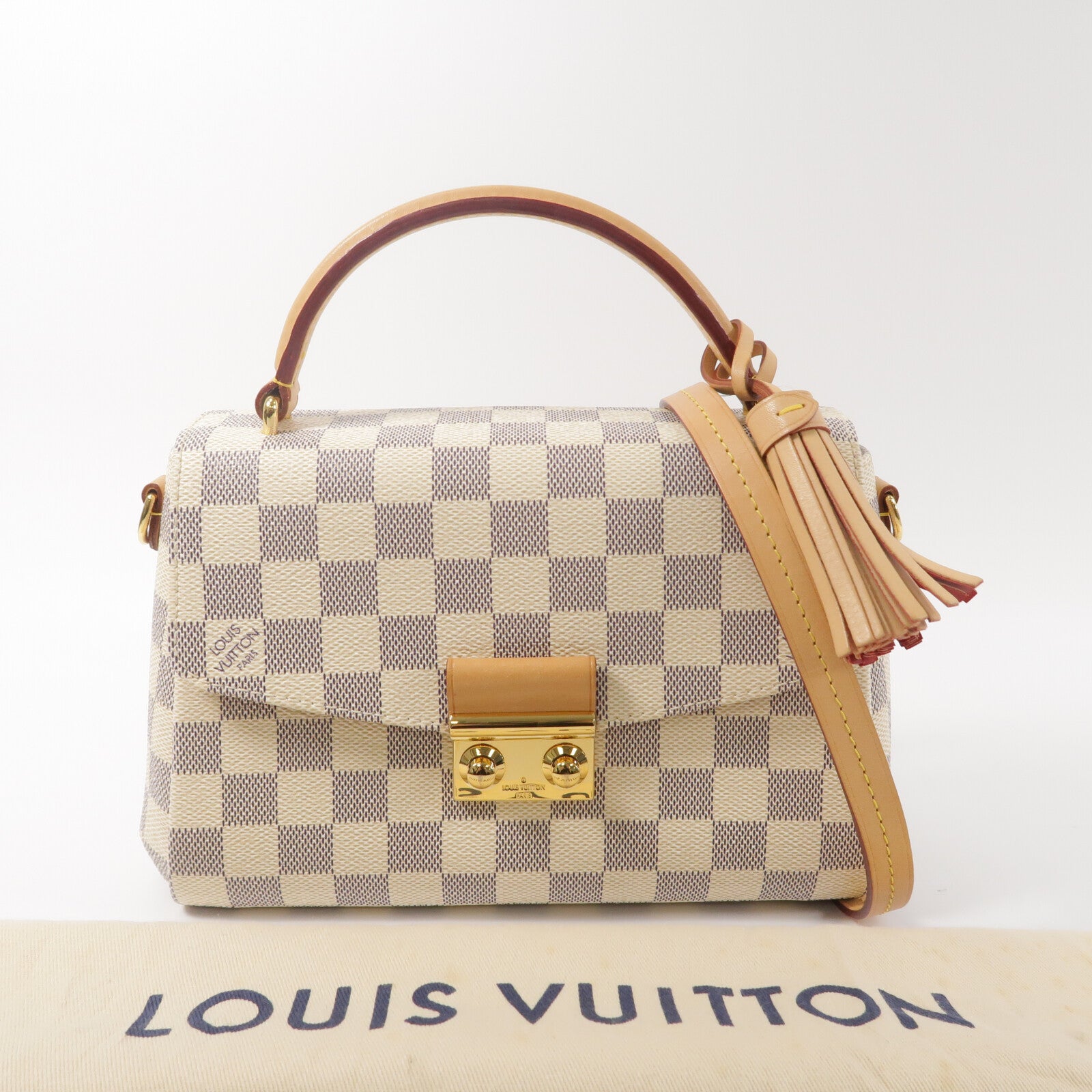 LOUIS VUITTON Damier Azur Croisette手挽肩背兩用袋