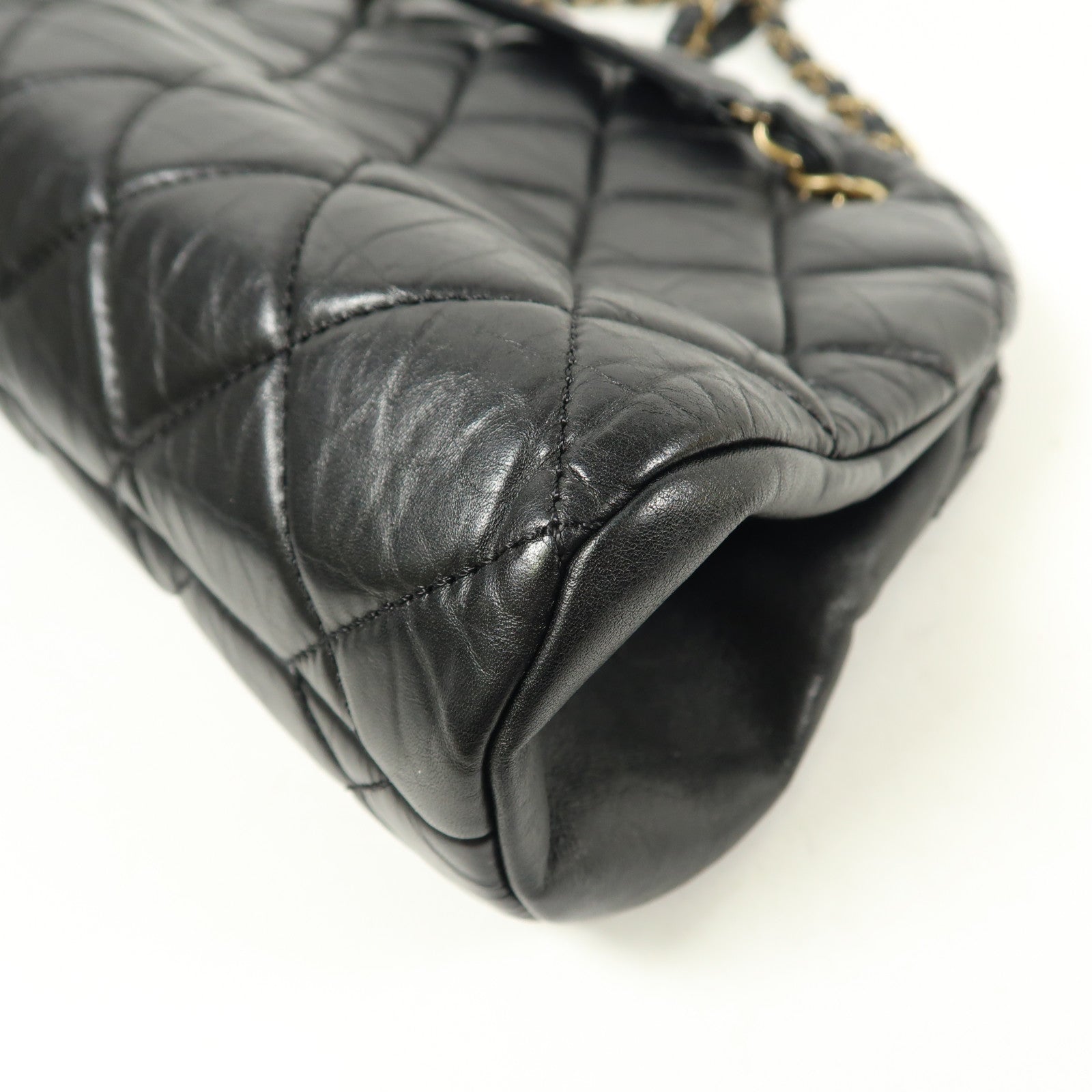 CHANEL 牛皮皮革Shoulder Bag金扣鏈帶肩背袋