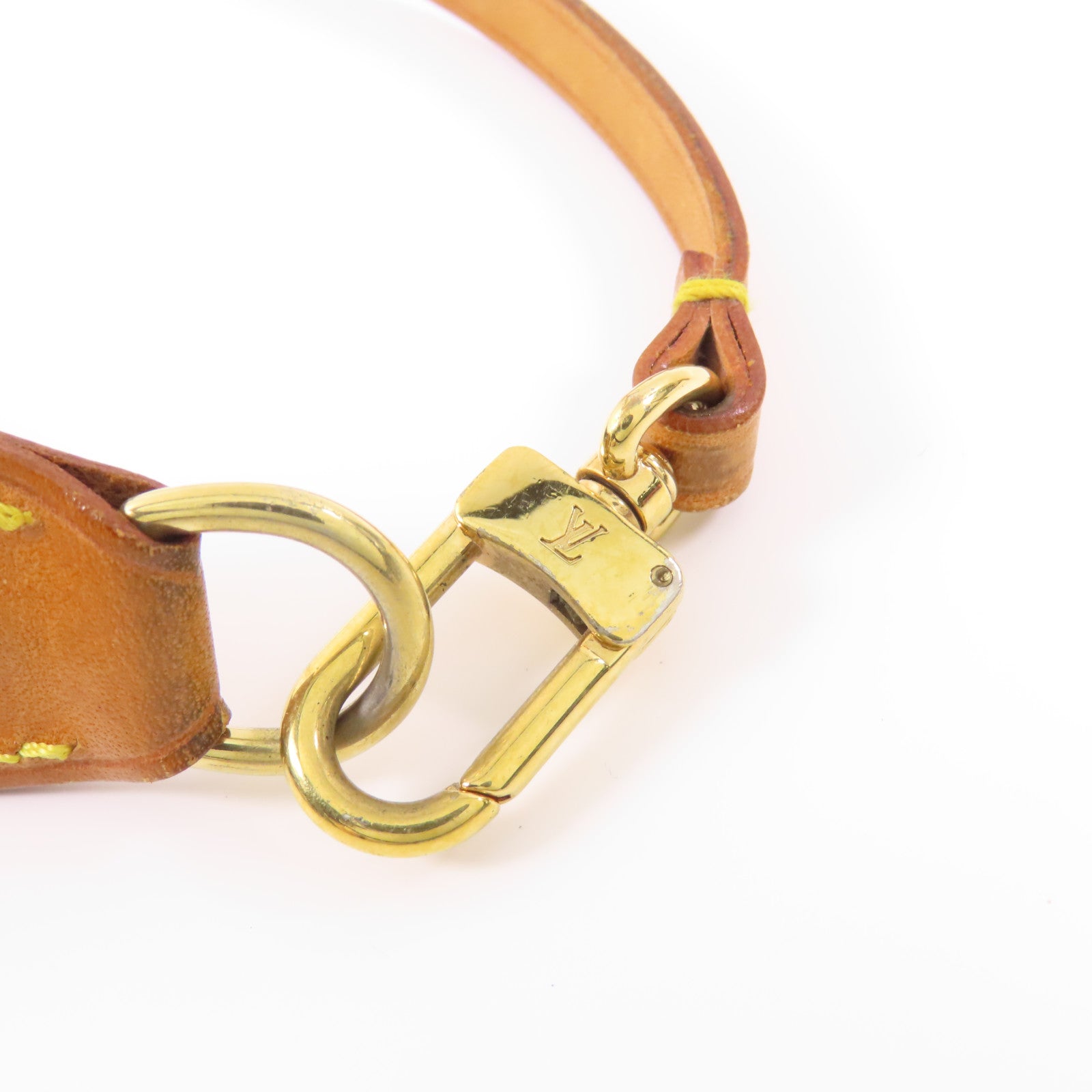 LOUIS VUITTON Monogram Pochette Accessoires金扣手挽袋棕色