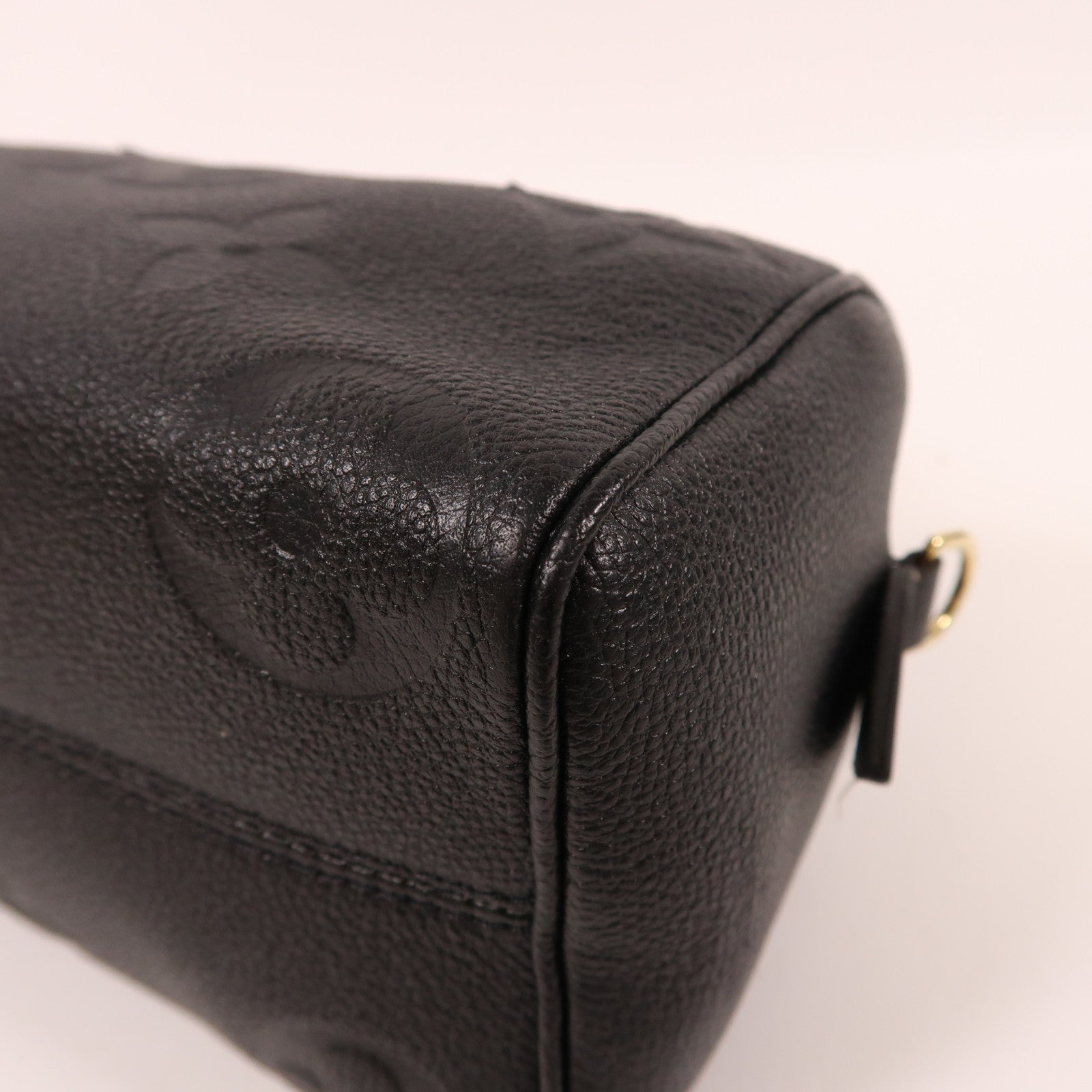 LOUIS VUITTON Monogram Empreinte Speedy Bandouiere 20金扣手挽肩背兩用袋黑色