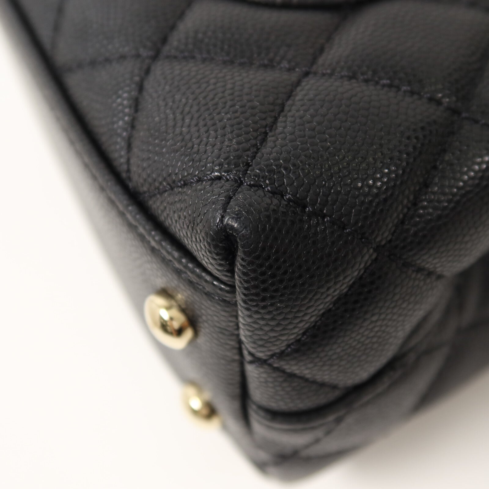 CHANEL 牛皮皮革Mini Coco Handle鏈帶手挽肩背兩用袋