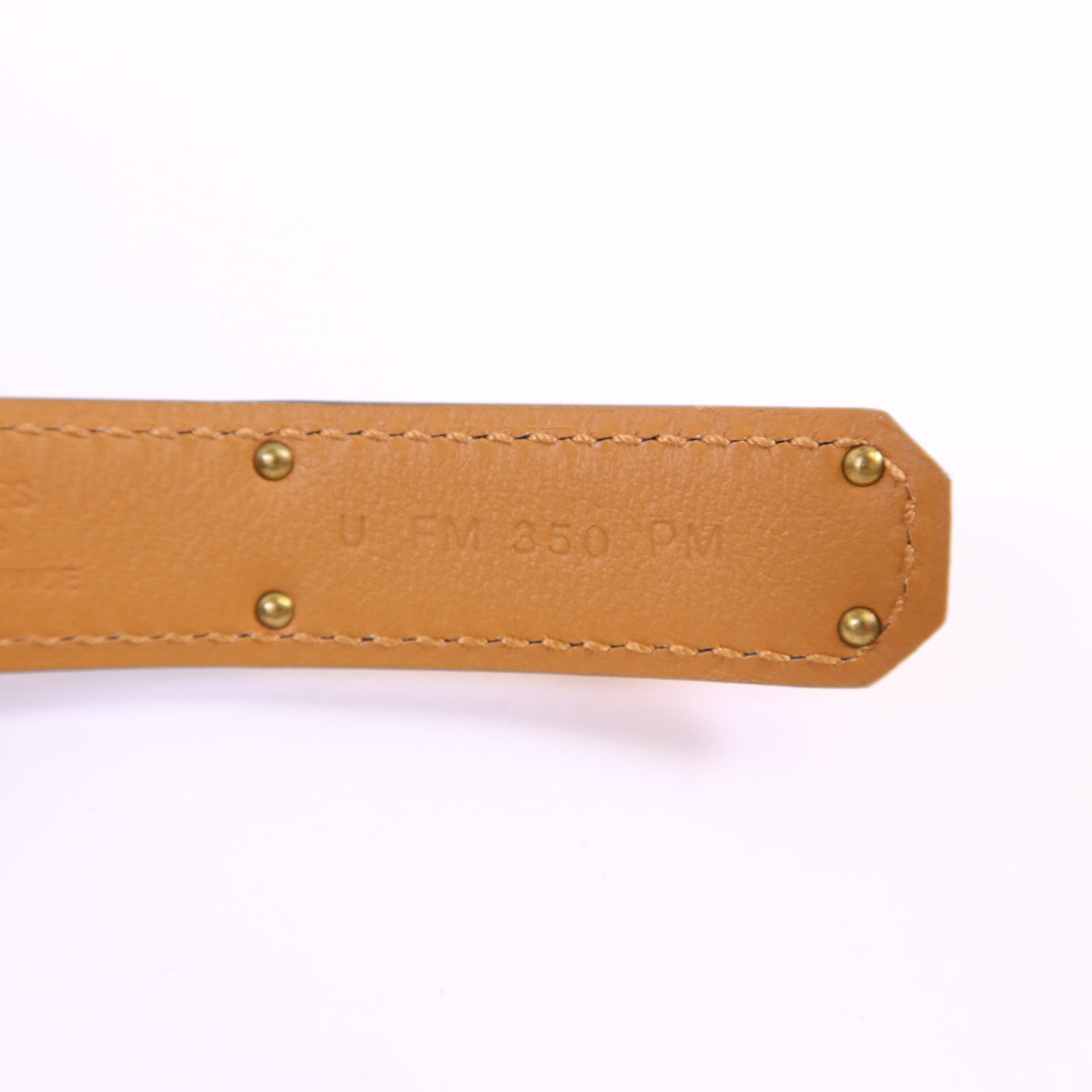 HERMES Epsom皮革Kelly Belt金扣皮帶Gold/Noir